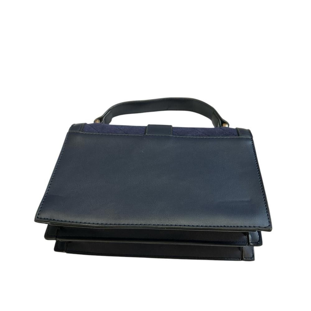 Designer Elegant Navy Blue Quilted Handbag Size ONE SIZE - 7 Thumbnail