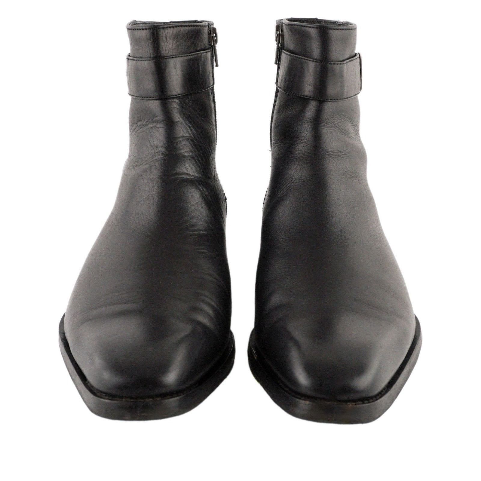 Gucci Gucci GG Interlocking Silver Logo Black Leather Zip Boots Size US 7.5 / EU 40-41 - 2 Thumbnail