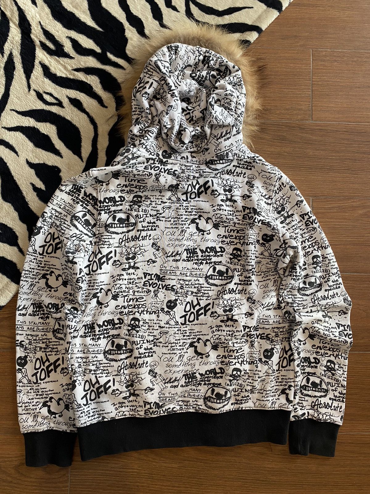 If Six Was Nine × Japanese Brand × Le Grande Bleu (L.G.B.) Japan Joff Faux fur hoodie Zip skull poem if6w9 LgB style Size US M / EU 48-50 / 2 - 6 Thumbnail