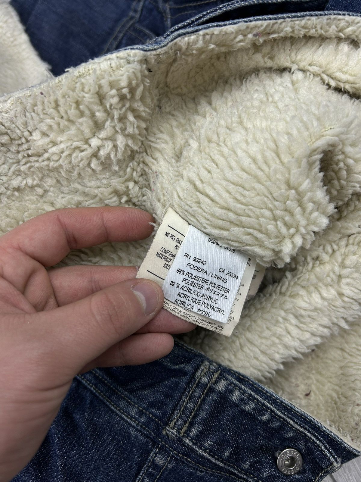 Diesel × Vintage Diesel Vintage Sherpa Denim Jacket Size S - M Size US M / EU 48-50 / 2 - 6 Thumbnail