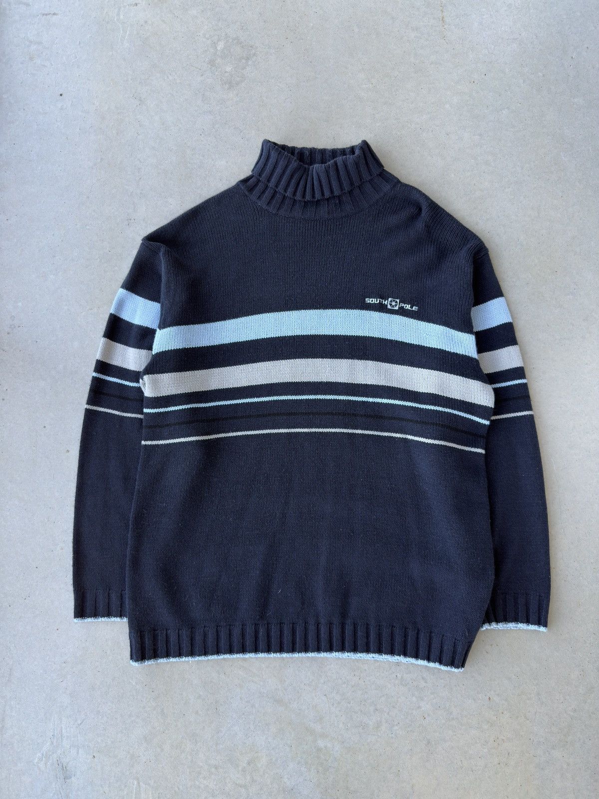 Southpole Vintage 2000s Southpole Striped Baggy Knit Sweater Size US XL / EU 56 / 4 - 1 Thumbnail
