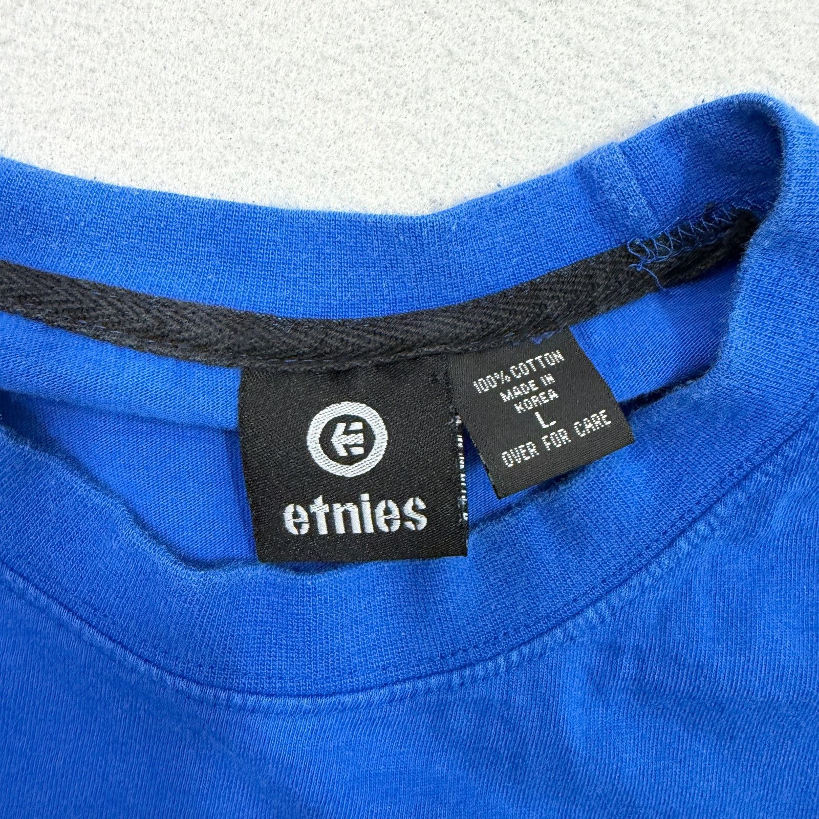 Etnies Vintage Etnies Skateboarding Shirt Large Blue Long Sleeve Size US L / EU 52-54 / 3 - 4 Thumbnail