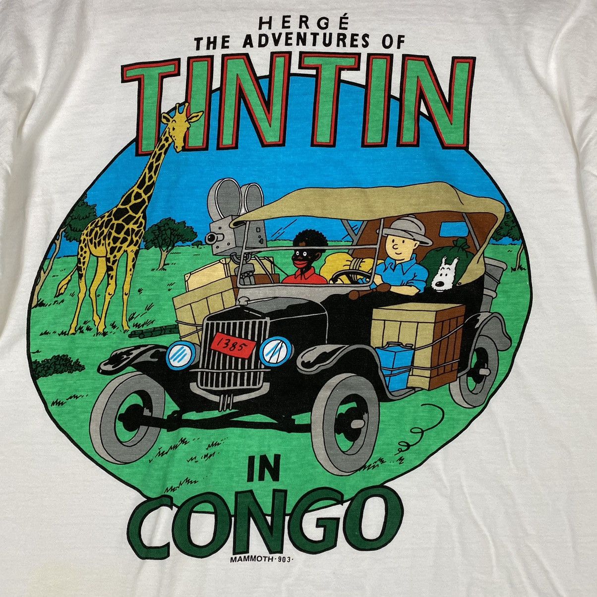 Vintage Vintage 90's TINTIN IN CONGO Comics Cartoon Graphic Tee Size US L / EU 52-54 / 3 - 3 Thumbnail