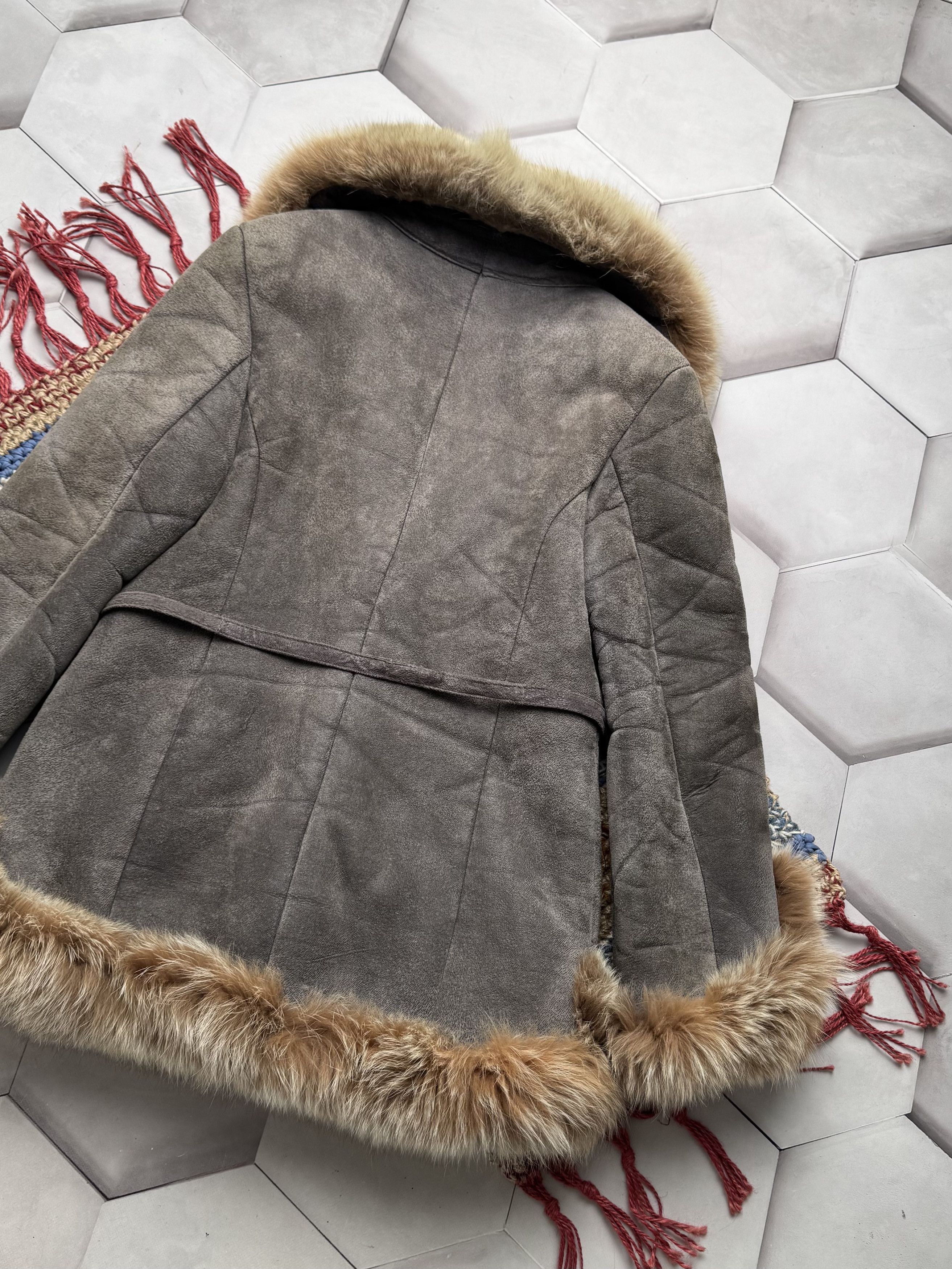 Japanese Brand Vintage Real Sheepskin Coat (E4) Size M / US 6-8 / IT 42-44 - 12 Thumbnail