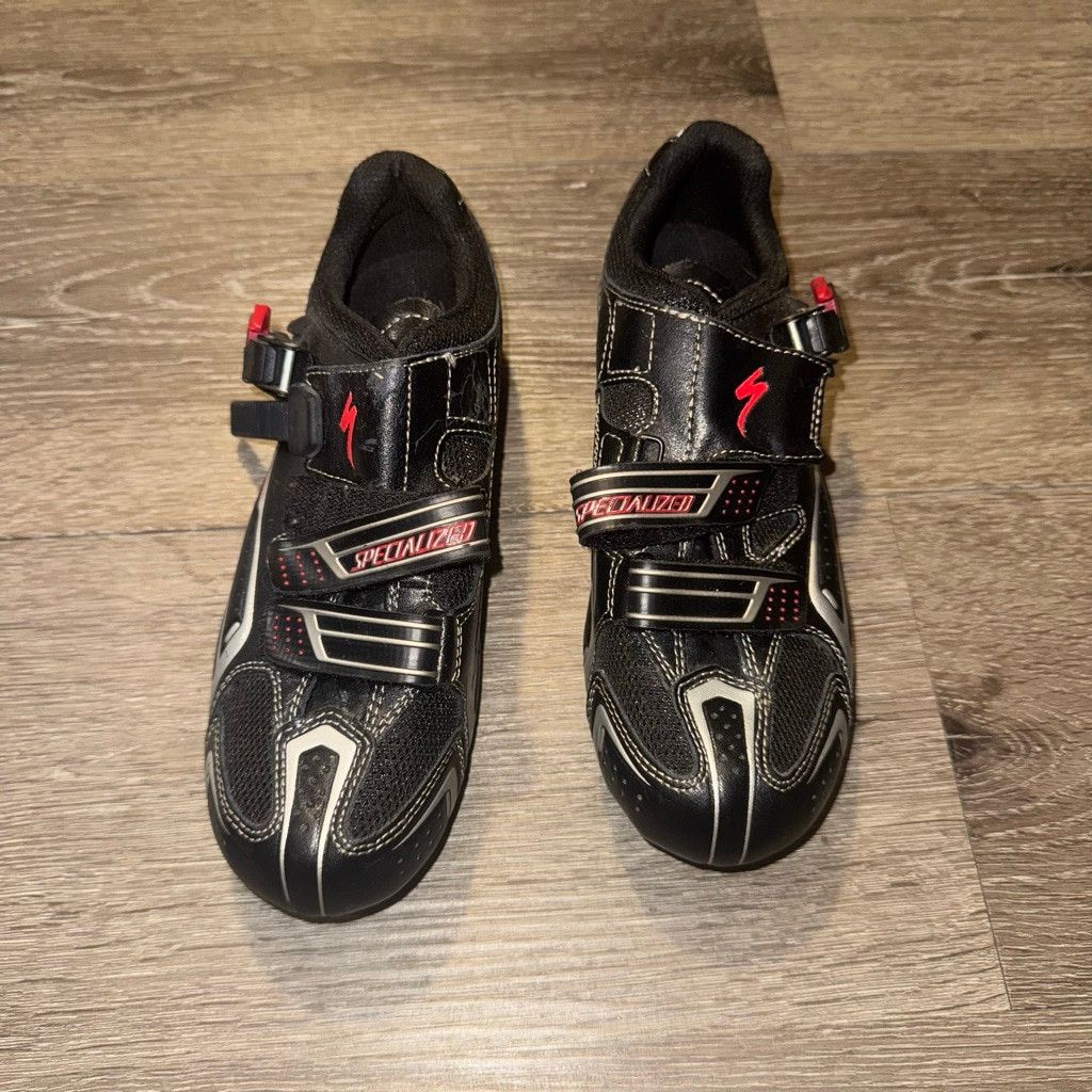 Sports Specialties Women's Specialized Black & Red Carbon Cycling Shoes Size 7 Size US 7 / IT 37 - 1 Thumbnail