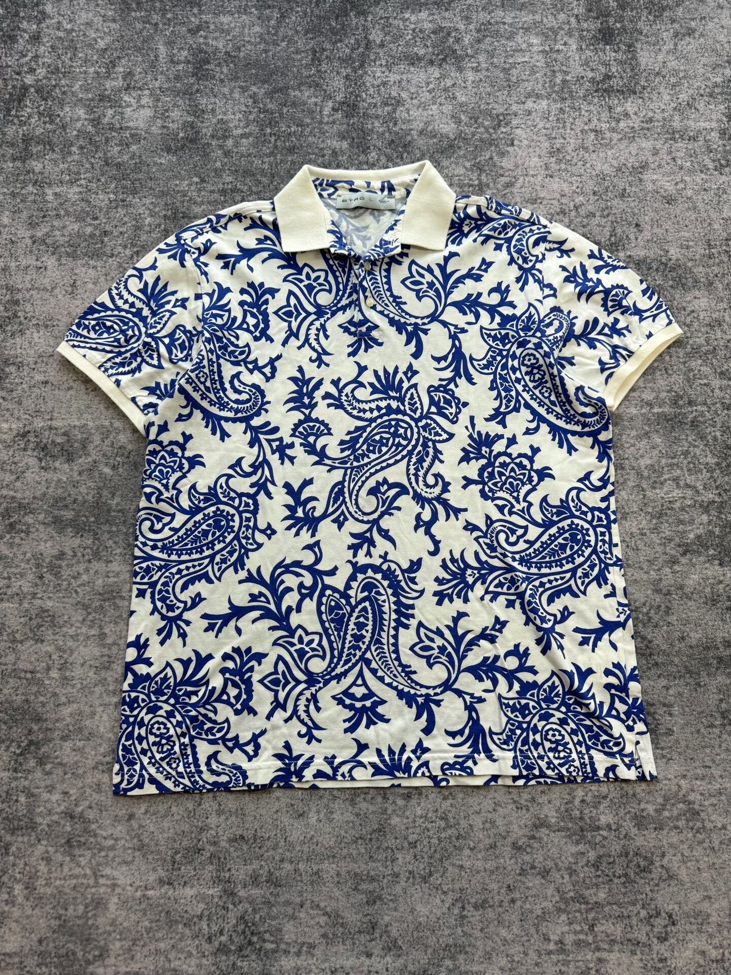 Etro etro blue island print polo shirt Size US L / EU 52-54 / 3 - 1 Thumbnail