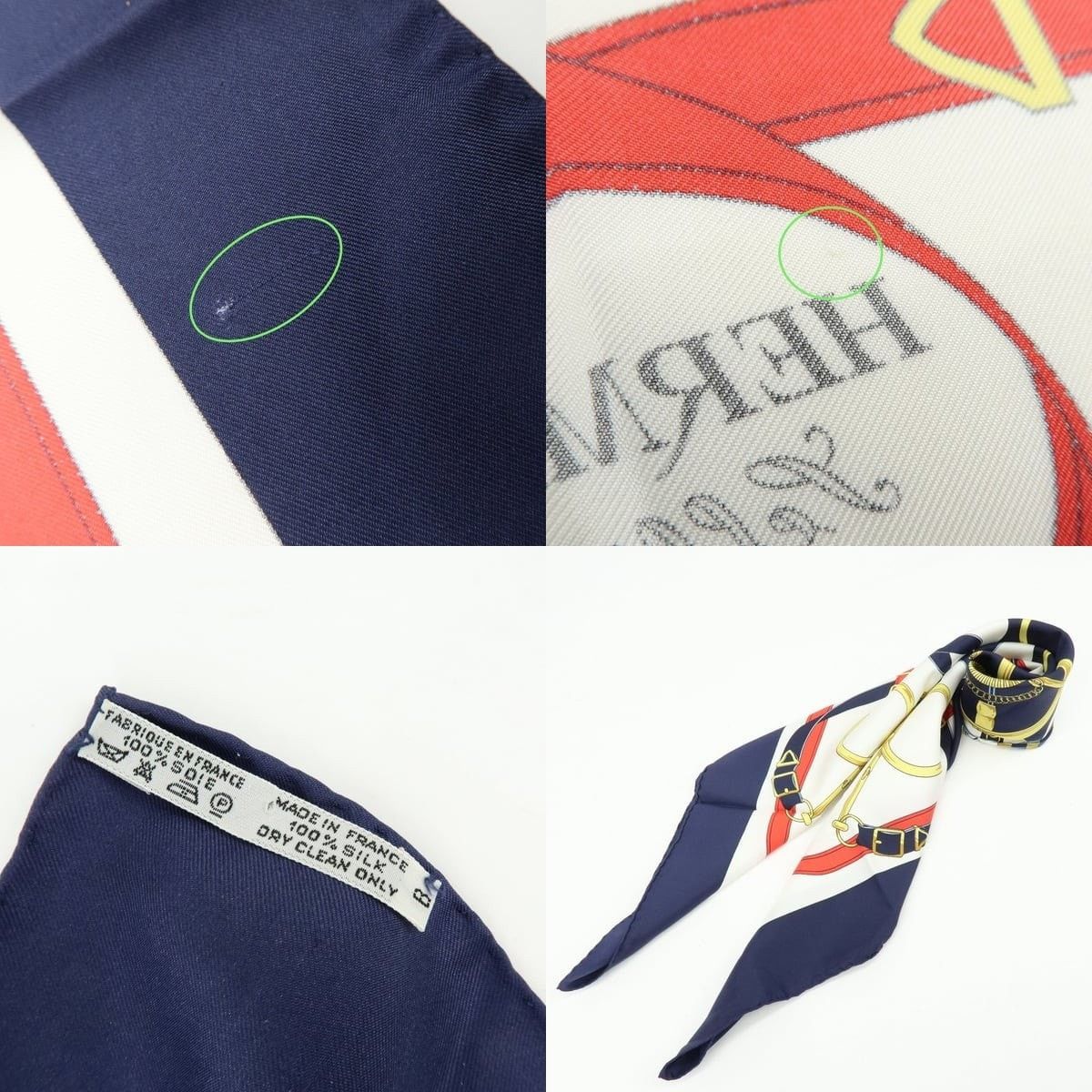 Hermes Hermes Carre 90 Eperon d'or Silk Scarf Navy Size ONE SIZE - 5 Thumbnail