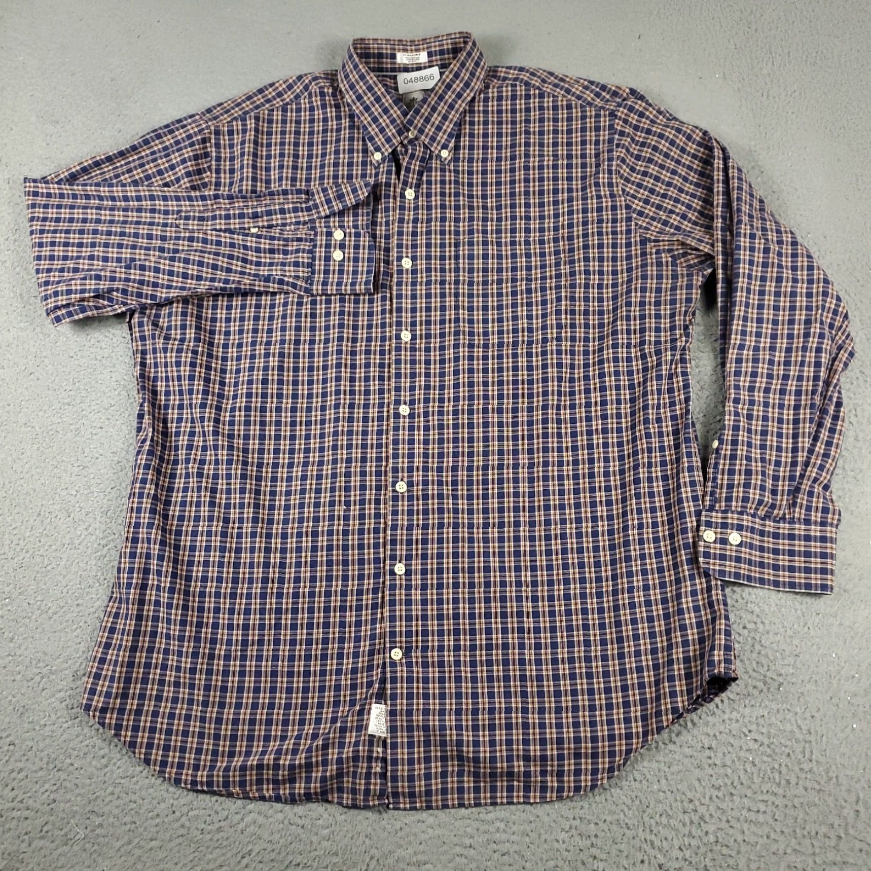 Peter Millar PETER MILLAR Button-Up Shirt Mens Size XL Blue Plaid Long Sleeve Casual Classic Size US XL / EU 56 / 4 - 2 Thumbnail