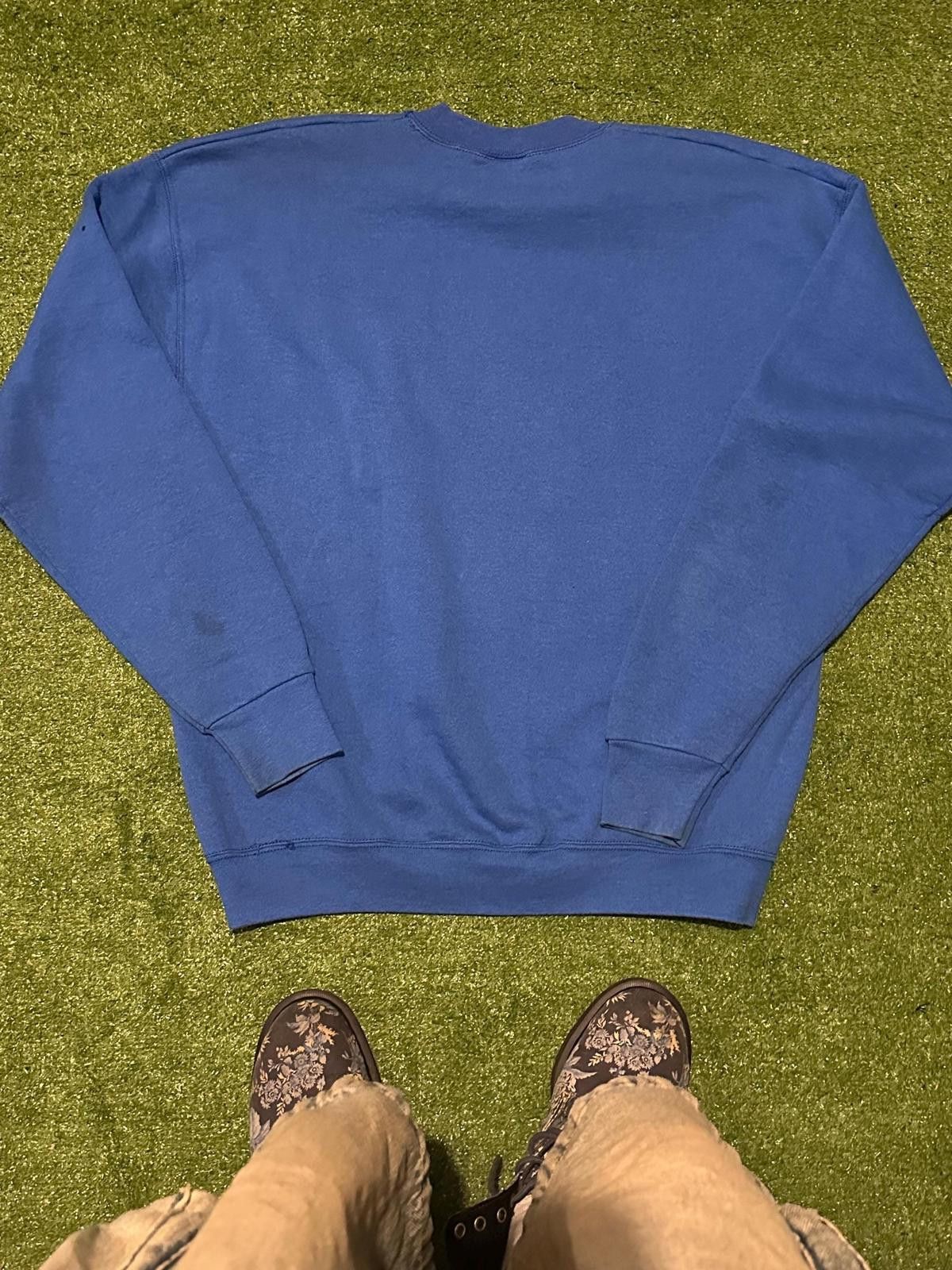 Fruit Of The Loom Vintage Fruit of the Loom Bassett's Blue Crewneсk Size ONE SIZE - 2 Thumbnail