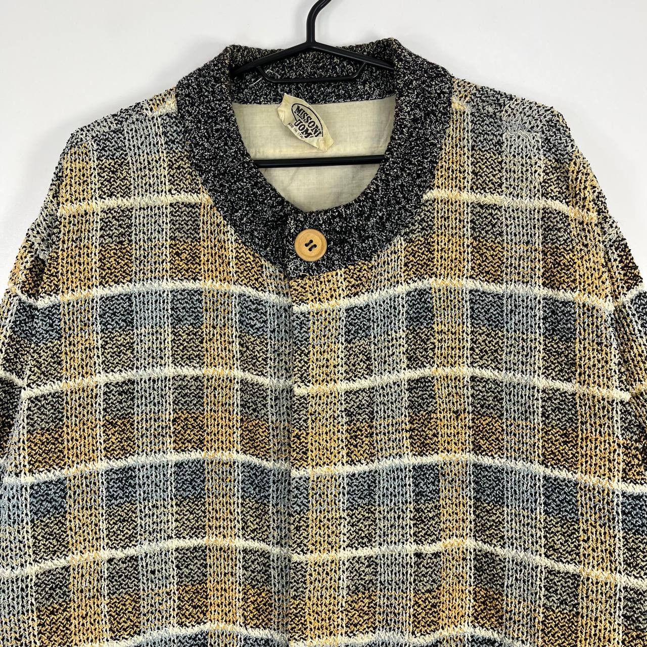 Missoni Missoni Uomo Knit Cardigan Sweater Vintage Plaid Size XL Size US XL / EU 56 / 4 - 2 Thumbnail