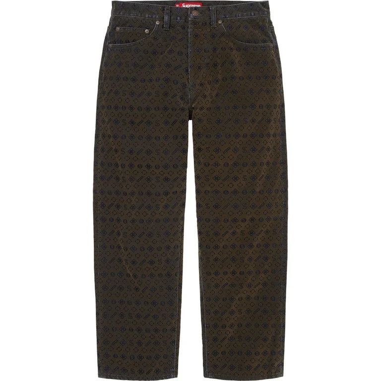 Supreme S Logo Loose Fit Jean Washed Black | Grailed
