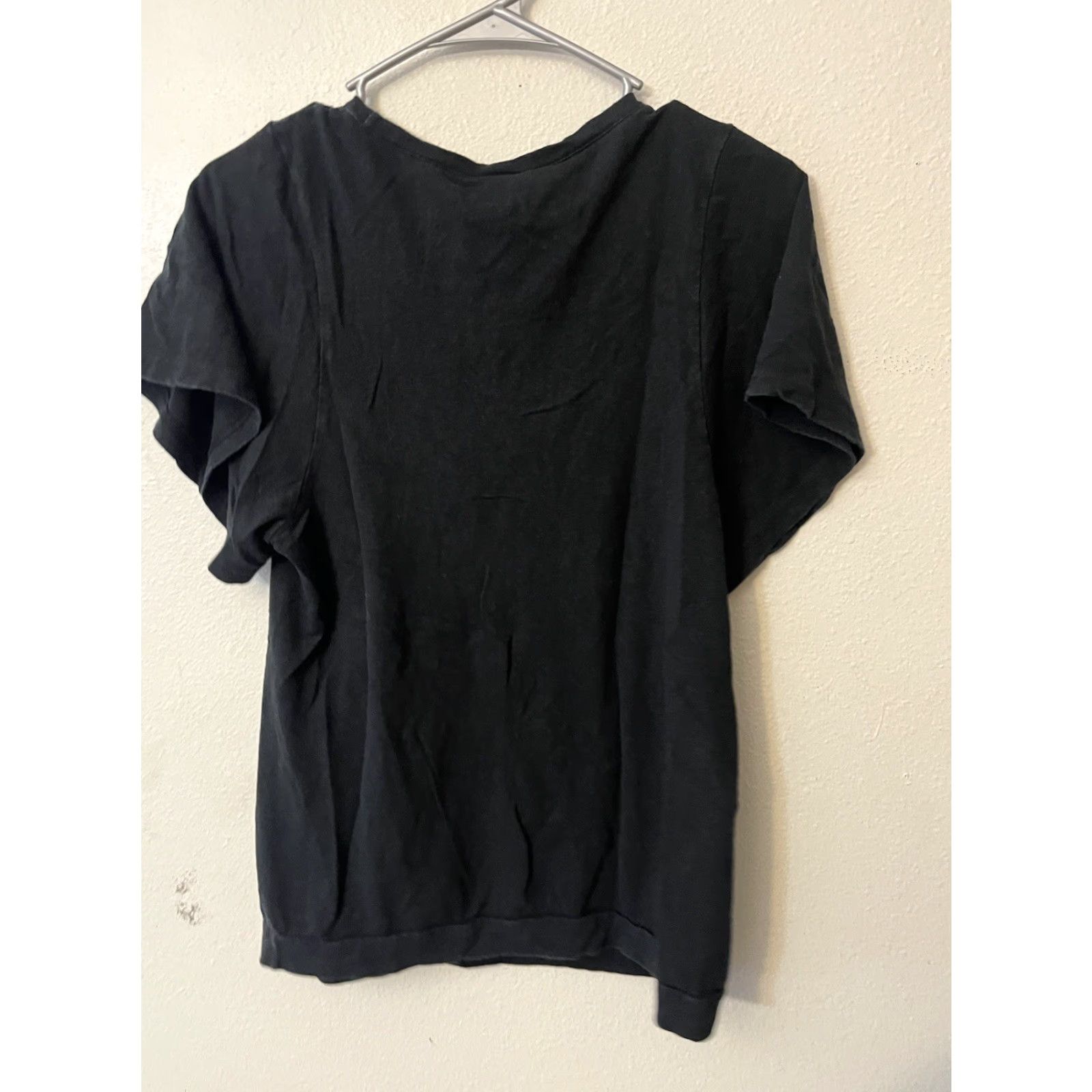 DKNY DKNY Hemp Chanure Organic Cotton SHORT SLEEVE Tee PP Black Solid DKNY Shirt Women PP Black Short Sleeve Basic T-Shirt Vintage? No Size 24" / US 00 / IT 34 - 2 Thumbnail