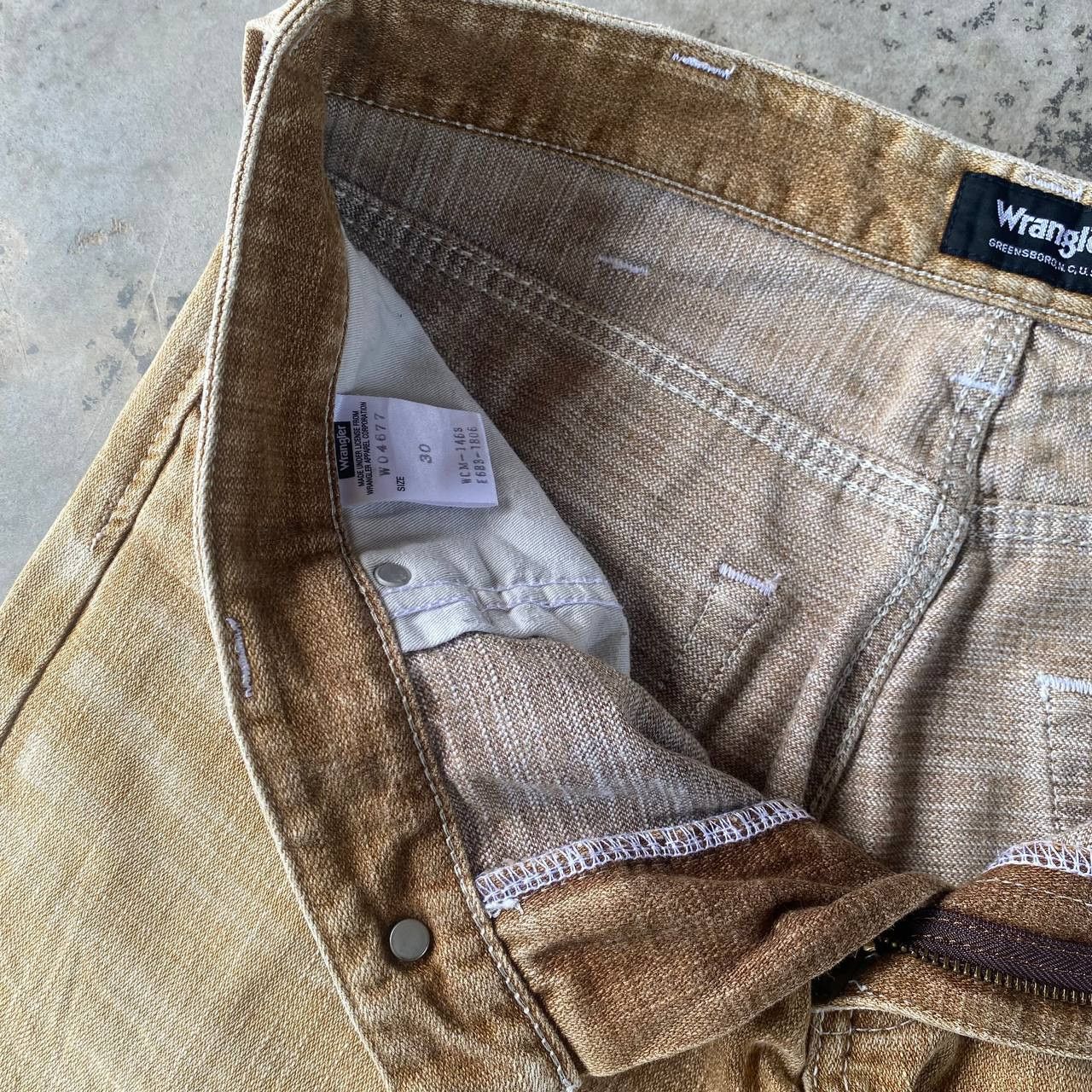 Wrangler FLARED VINTAGE 00s WRANGLER SUN FADED OCHRE Size US 30 / EU 46 - 8 Thumbnail