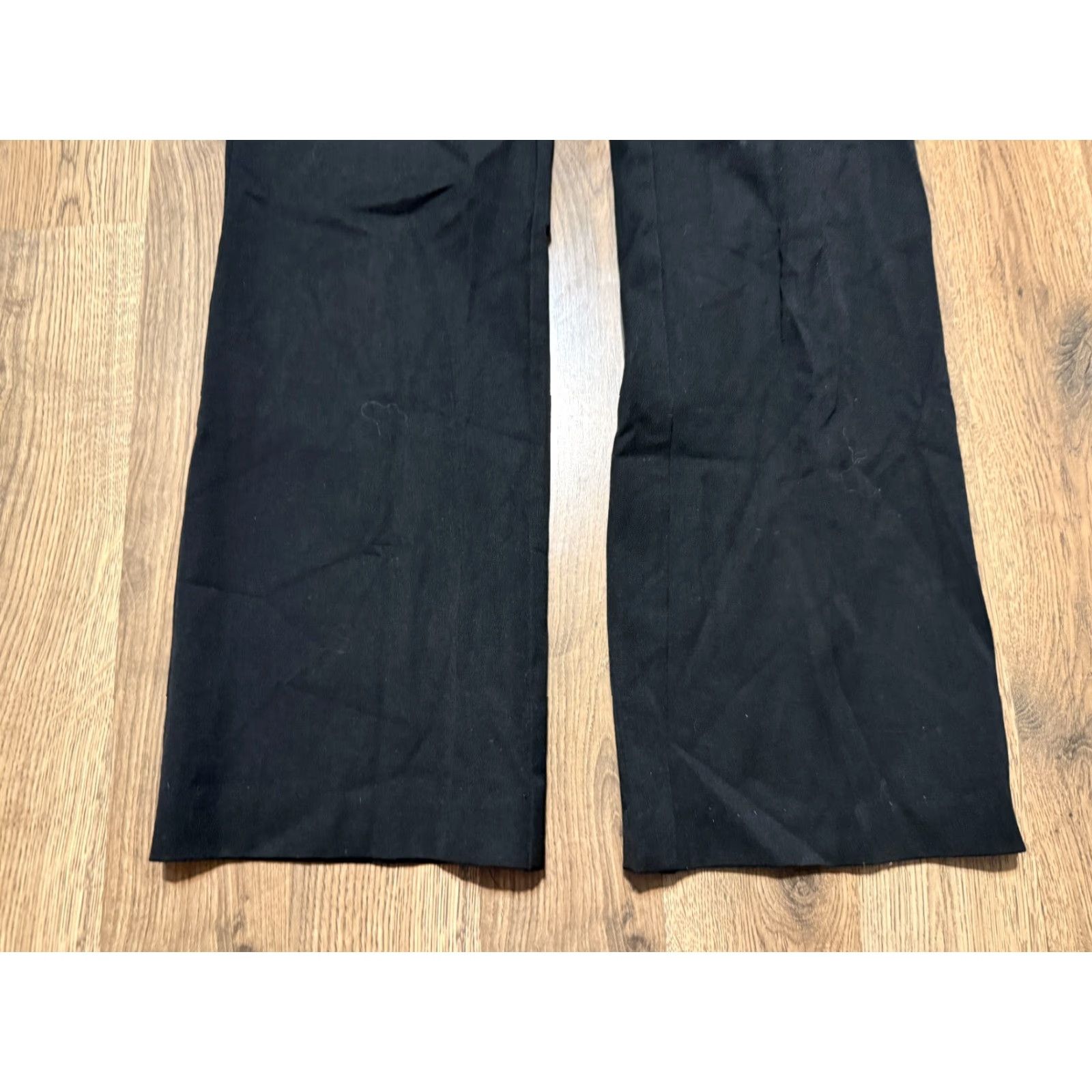 Eddie Bauer VINTAGE Eddie Bauer Pants Women Flared Leg Blakely Fit 29 Waist Black Cotton Flat Front Zip Ankle Regular Inseam 29" Size 29" - 3 Thumbnail