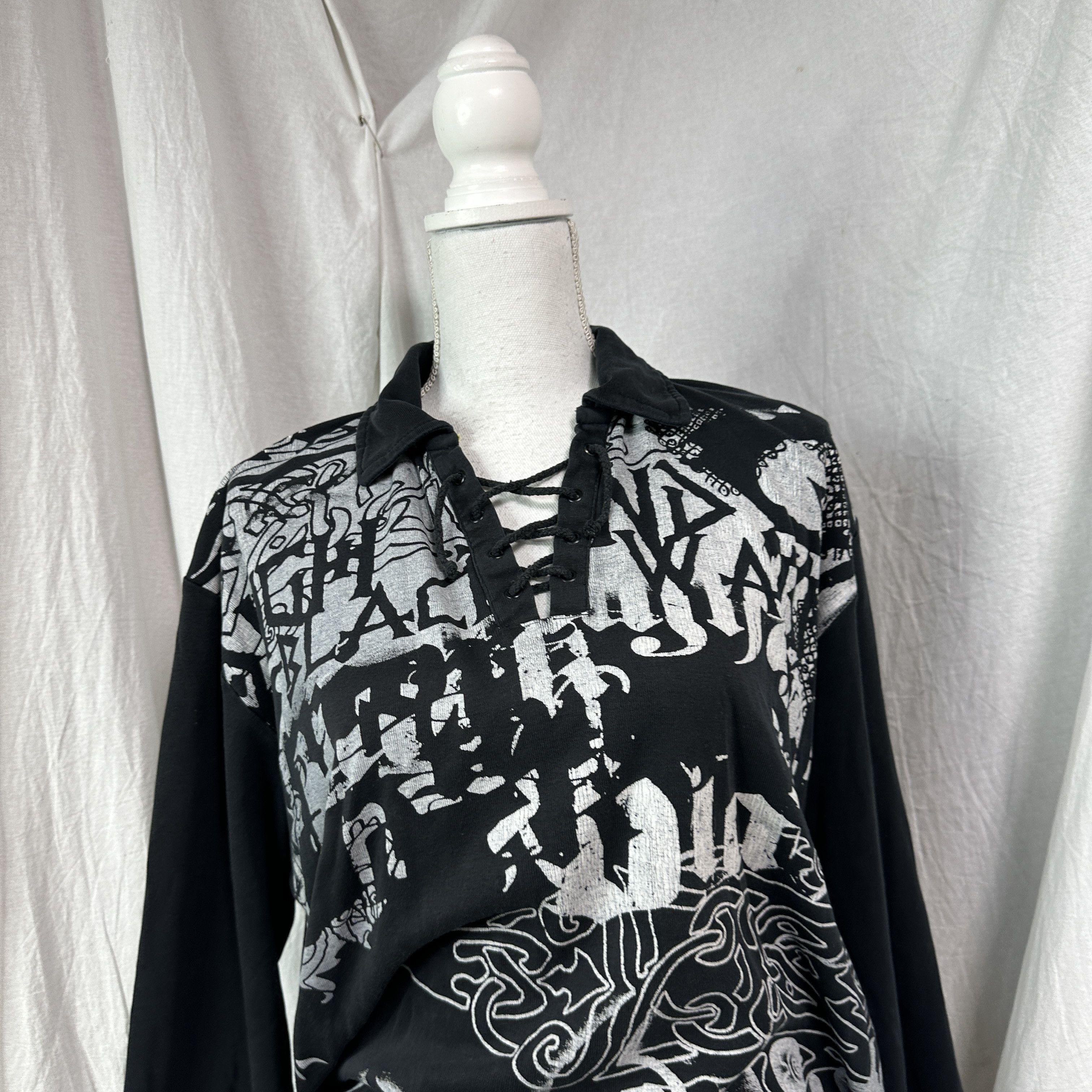 Vintage Vintage Streetwear Oversize Printed Tribal Longsleeve 00s Size XL / US 12-14 / IT 48-50 - 7 Thumbnail