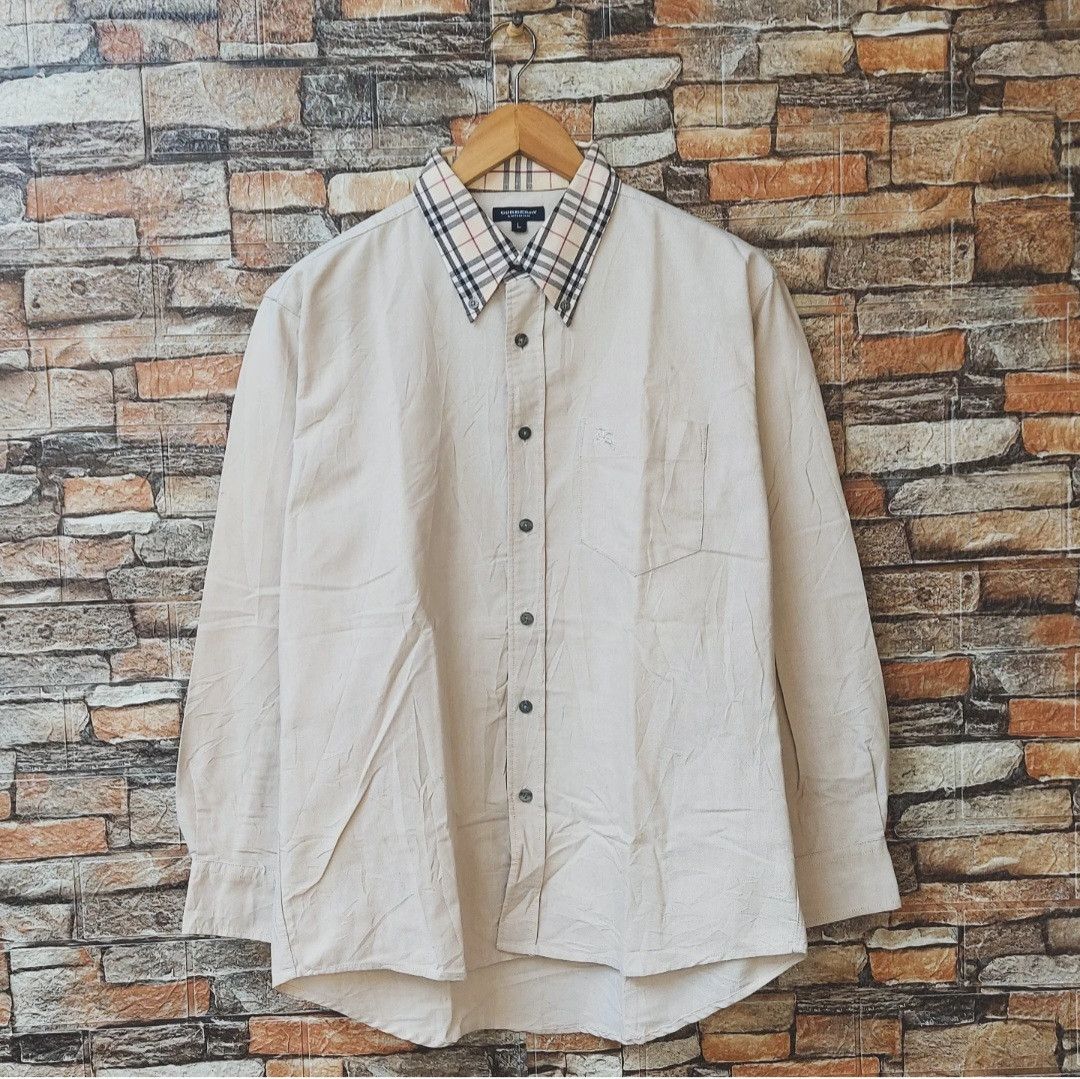 Burberry Burberry Long Sleeve Button Shirt Size US L / EU 52-54 / 3 - 1 Thumbnail