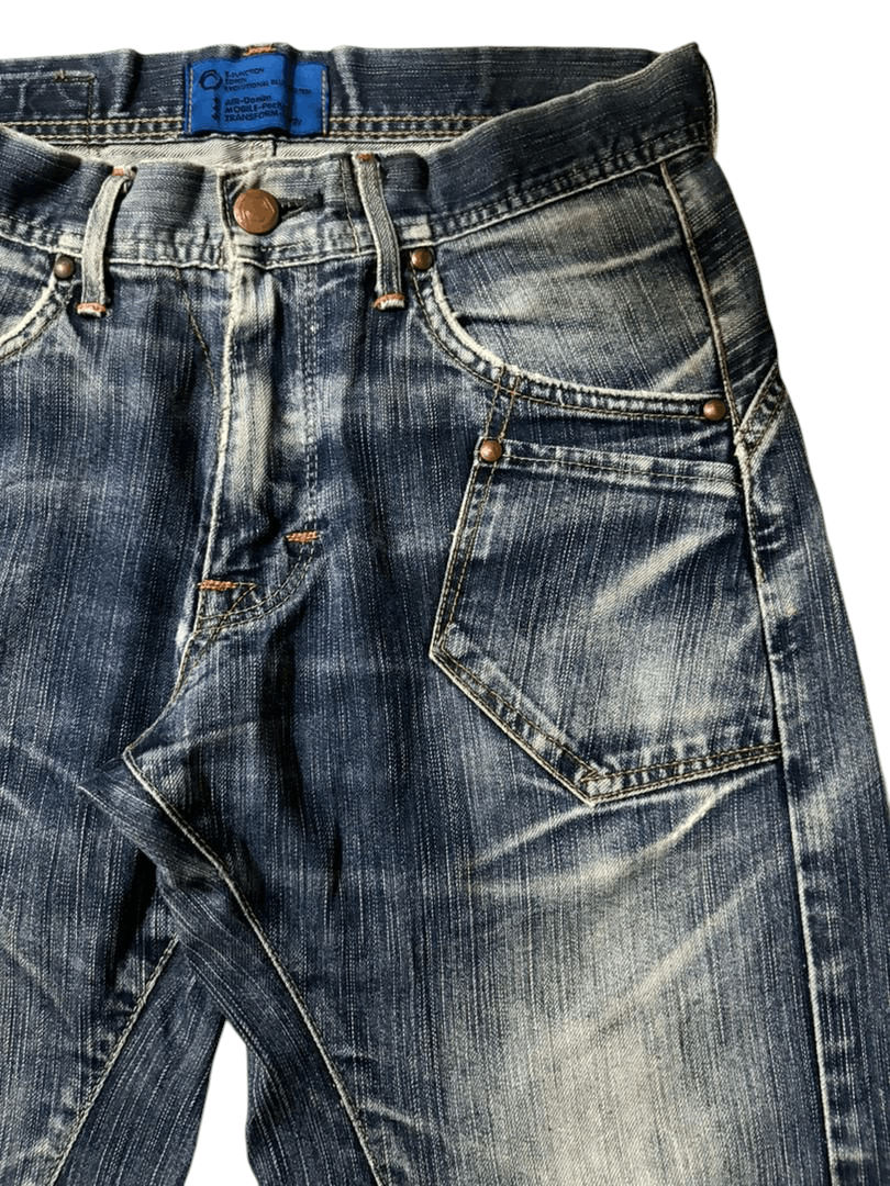 Edwin Vintage Edwin Evolution Blue Washed Whisker Jeans Size US 31 - 3 Thumbnail