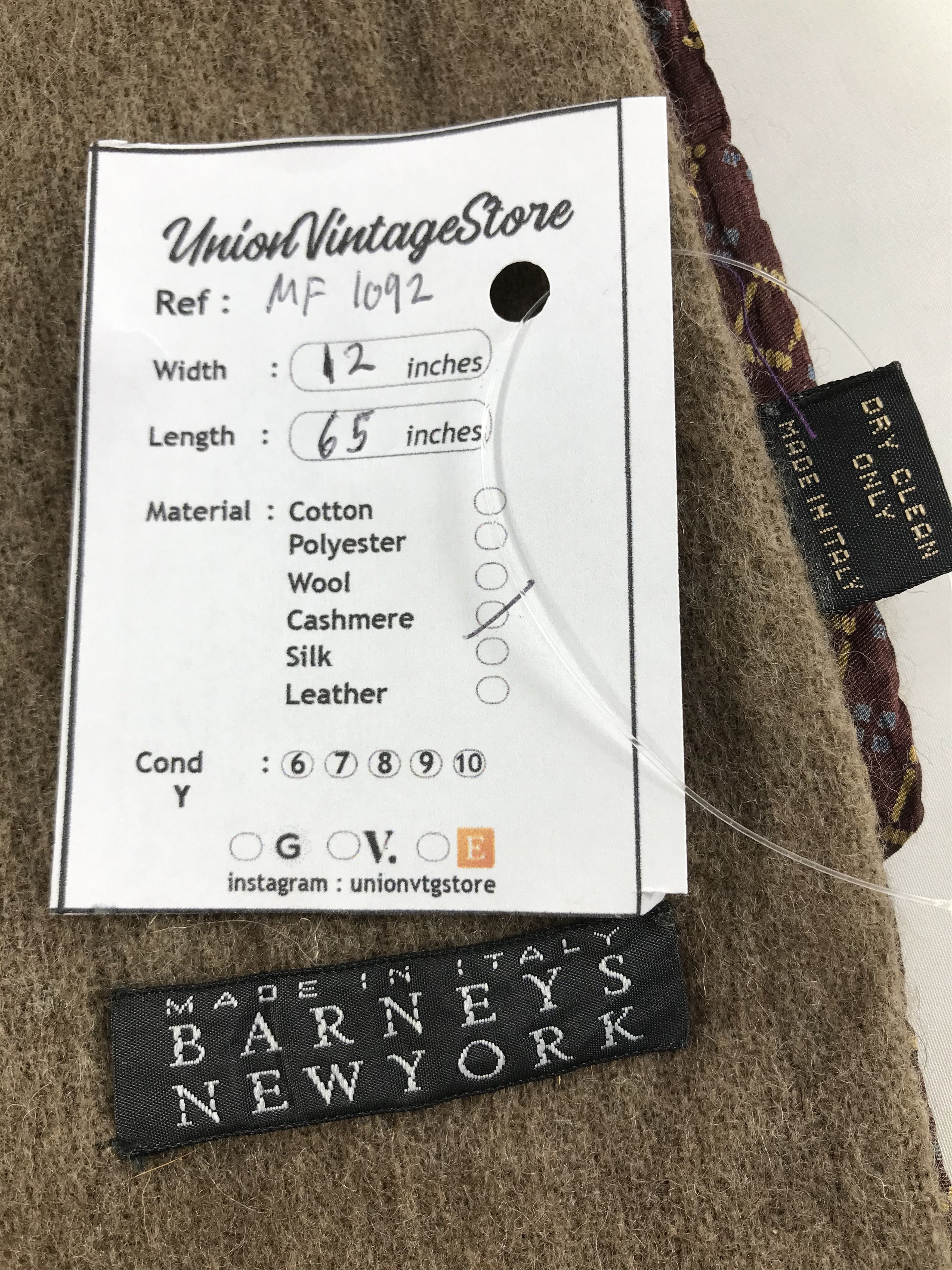 Barneys New York Vintage Barneys New York Scarf/Muffler/Neckwear MF1092 Size ONE SIZE - 5 Thumbnail