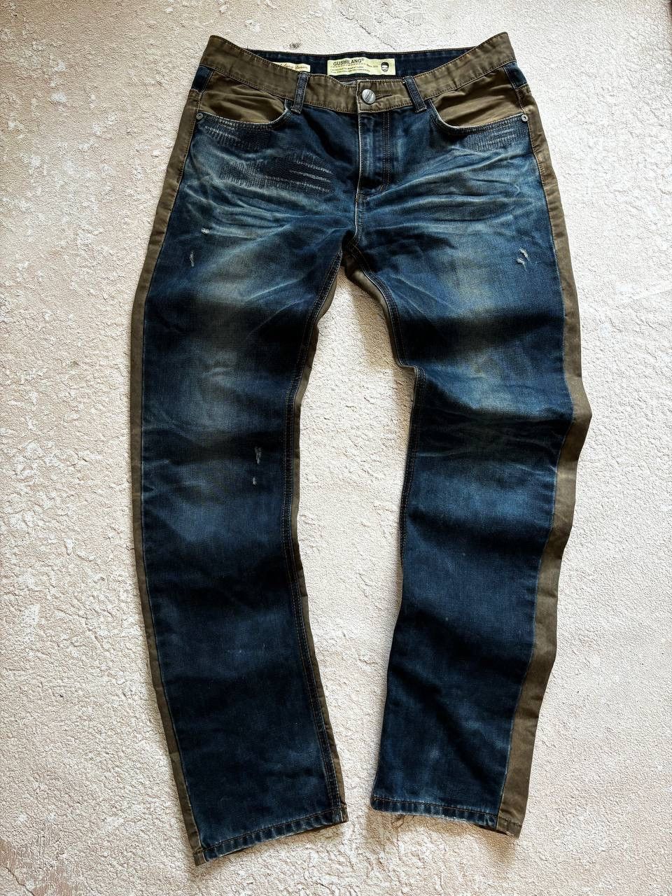Japanese Brand Dirty pants Faded Crash denim thrashed y2k distressed jeans Size US 32 / EU 48 - 2 Thumbnail