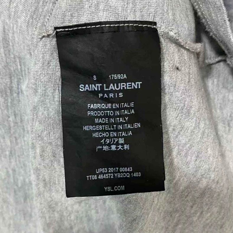 Saint Laurent Paris Saint Laurent ParisGray slogan short sleeve 2504-Nextarrow Size US S / EU 44-46 / 1 - 4 Thumbnail