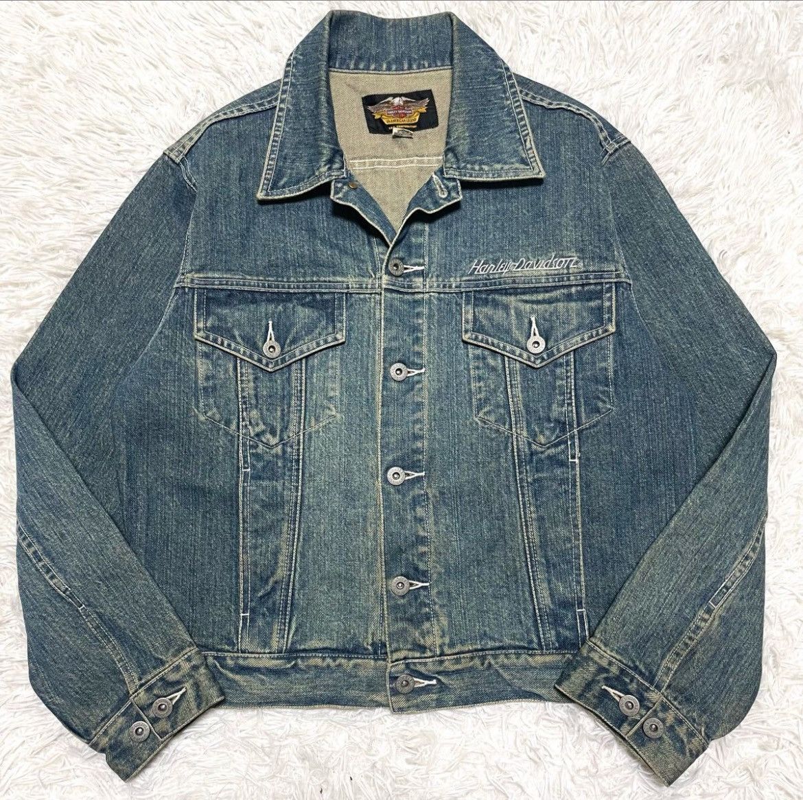 Harley Davidson Vintage Harley-Davidson Chrome Sweet Chrome Denim jacket Size US L / EU 52-54 / 3 - 2 Thumbnail