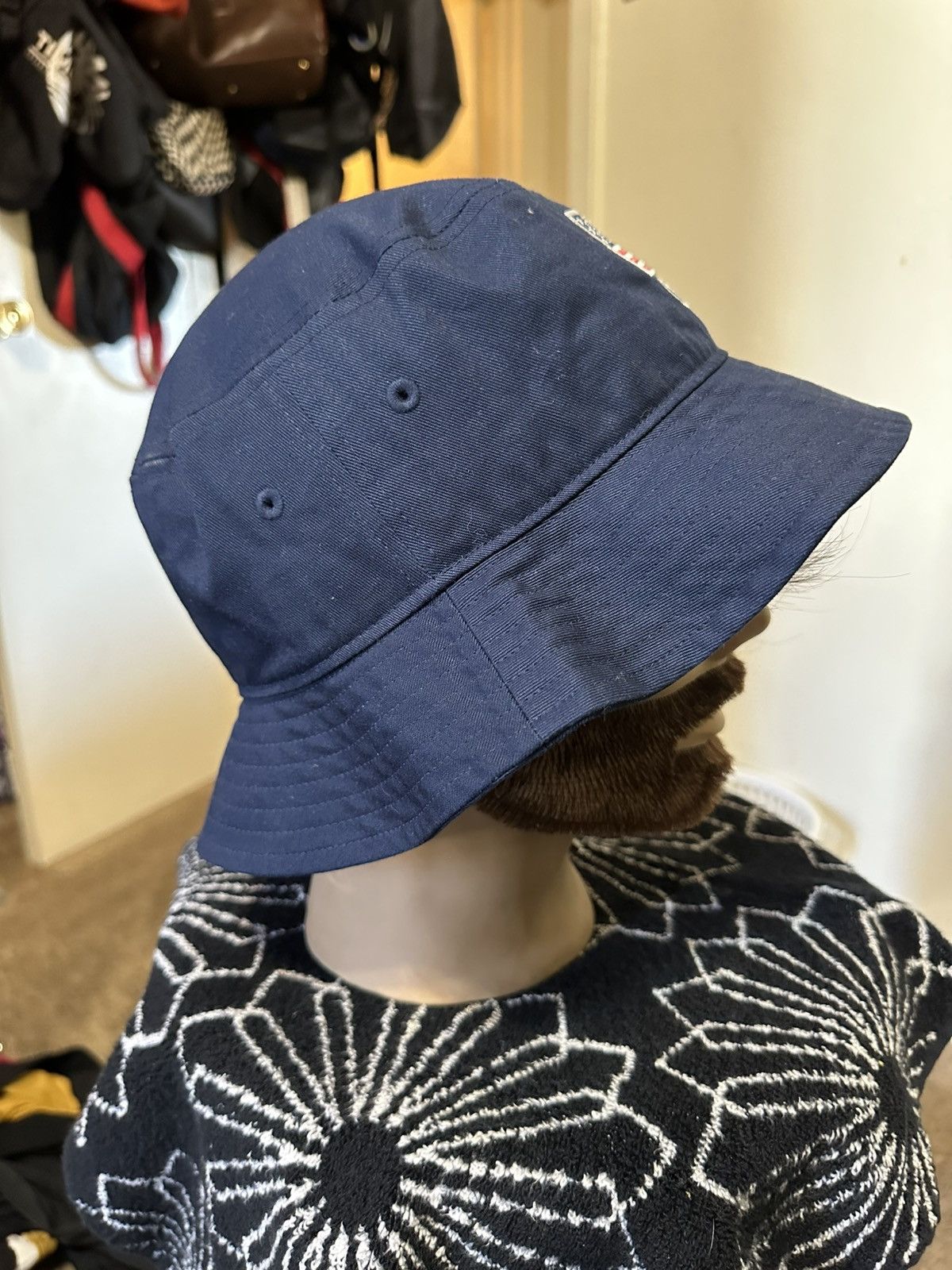 New Era × Vintage Vintage USA Olympic “triple blue” bucket hat 90s Size ONE SIZE - 3 Thumbnail