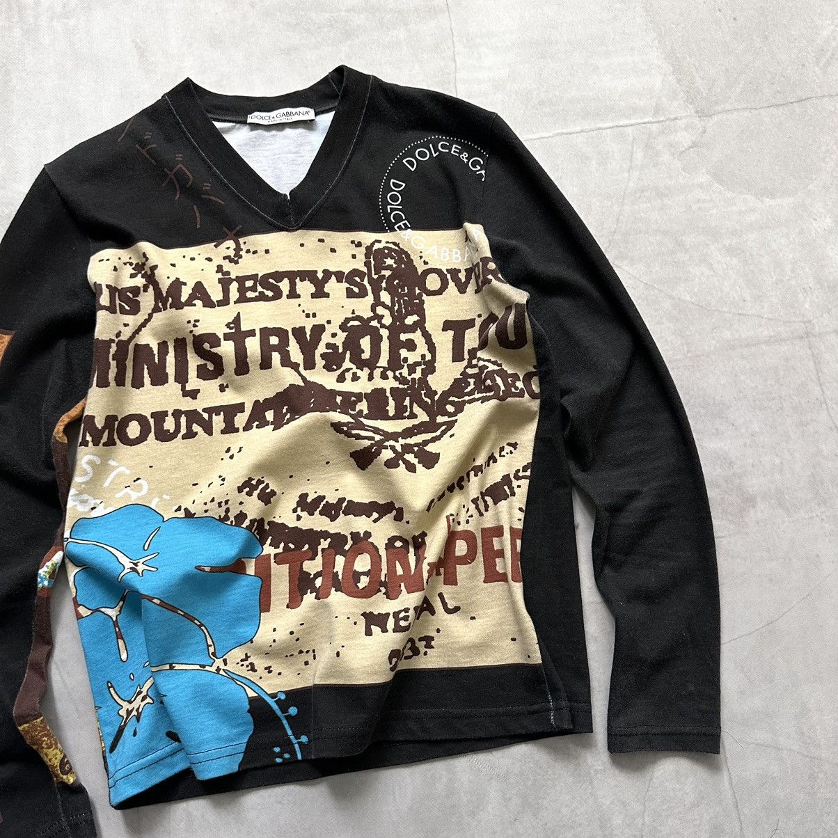 Hysteric Glamour 00s Dolce Gabbana Style Floral T-Shirt Long Sleeve Size M / US 6-8 / IT 42-44 - 2 Thumbnail