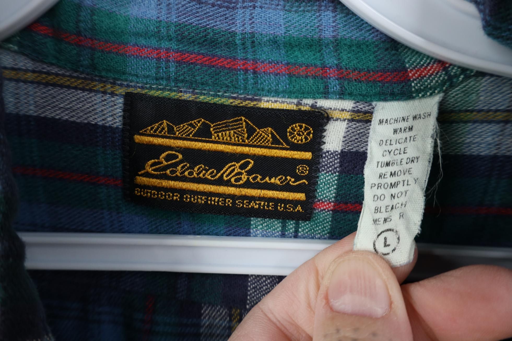 Eddie Bauer Vintage 90s Eddie Bauer Baggy Fit Flannel Button Shirt USA Size US L / EU 52-54 / 3 - 10 Thumbnail