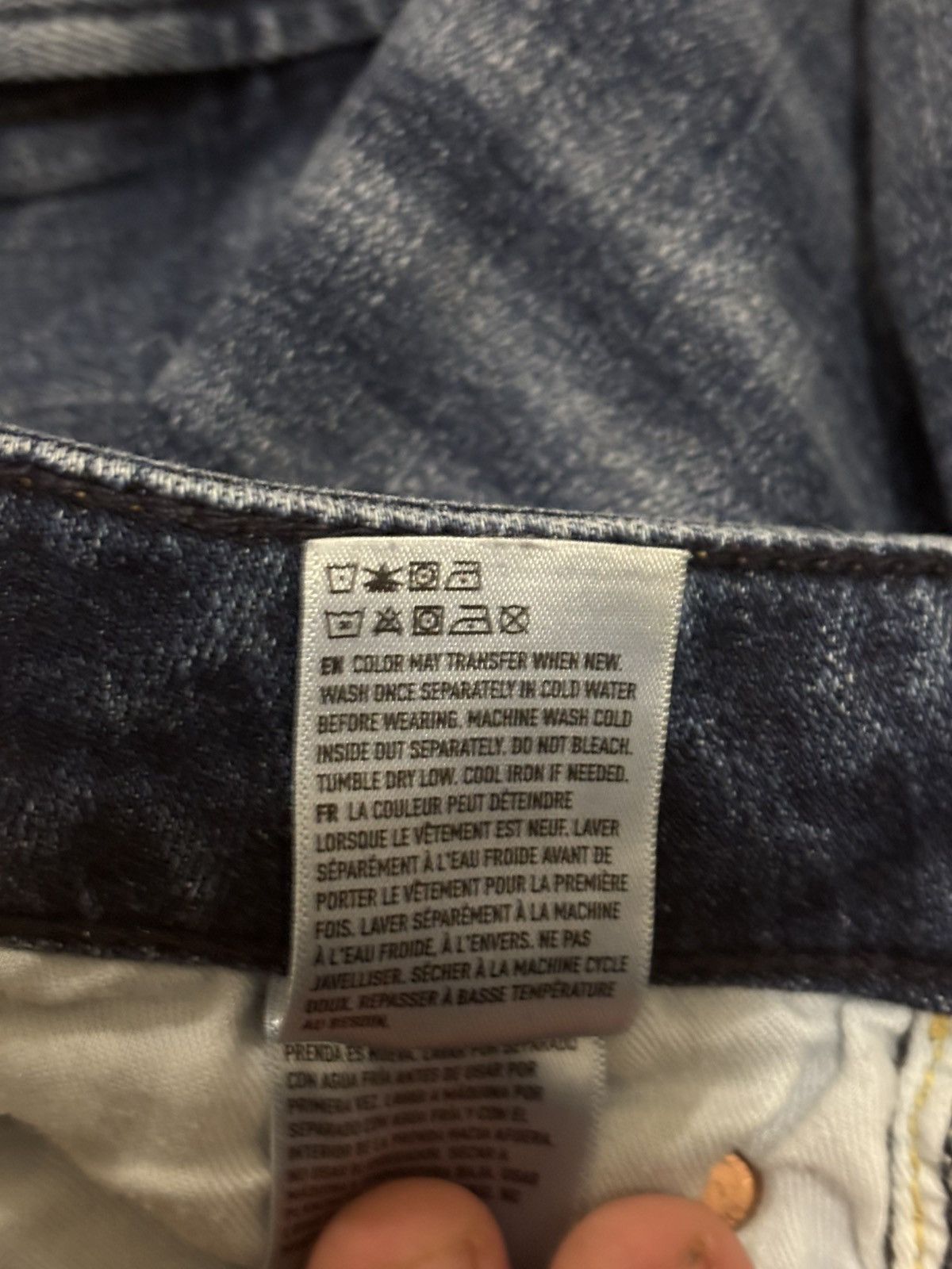 American Eagle Outfitters American Eagle Original Straight Ripped Jeans, Navy Size US 32 / EU 48 - 4 Thumbnail