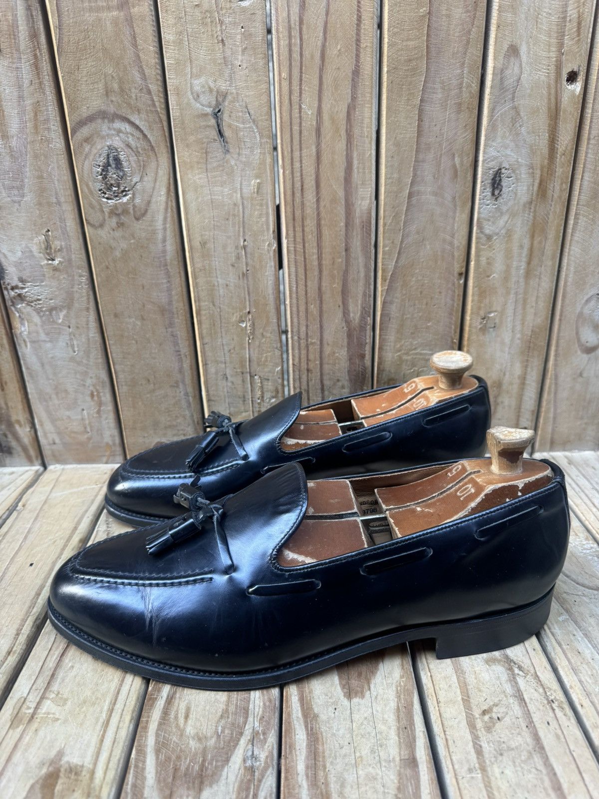 Alfred Sargent Alfred Sargent black Slip On Tassled Loafers Size US 12 Size US 12 / EU 45 - 20 Thumbnail