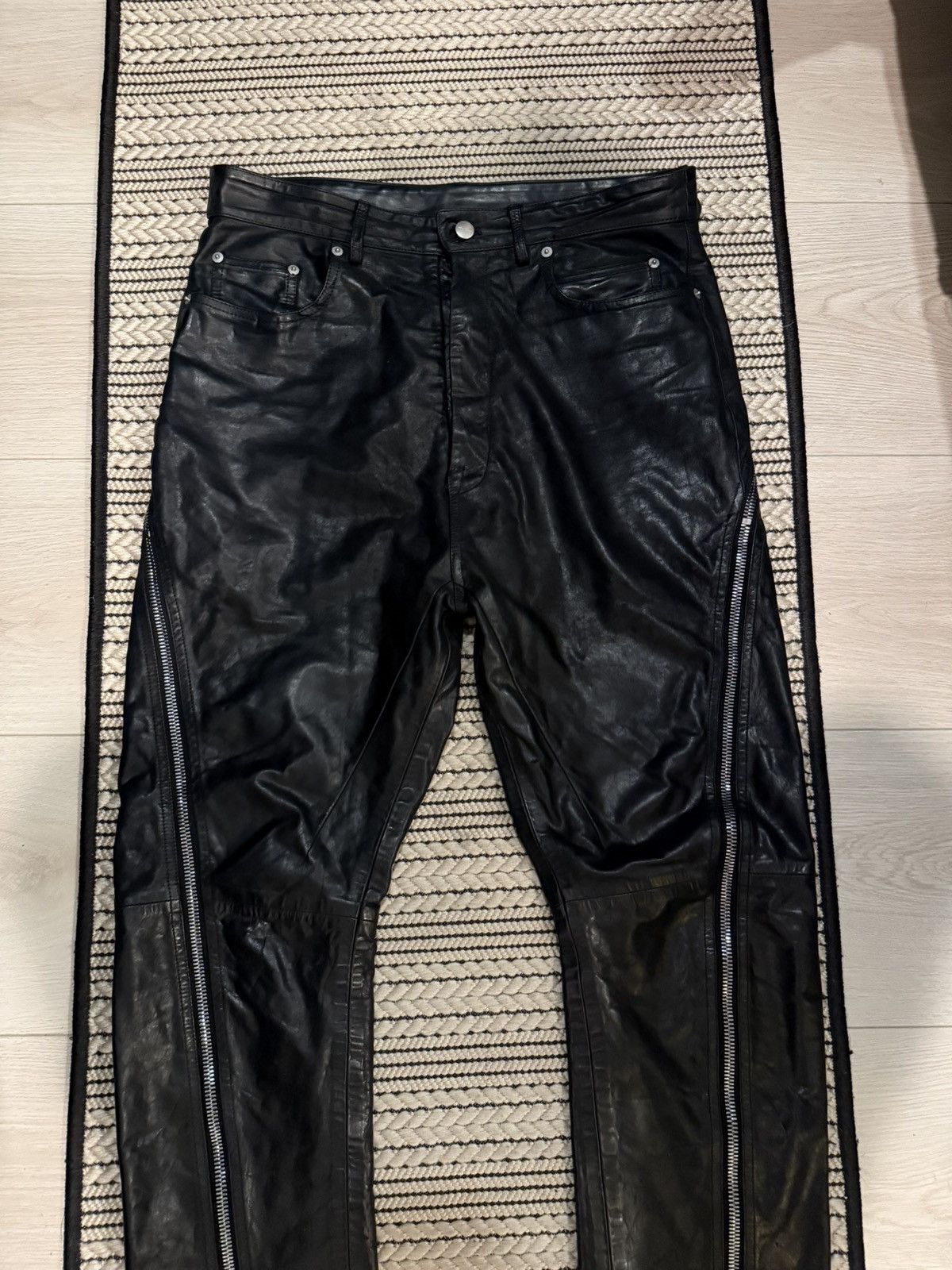 Rick Owens Rick Owens Leather Bolan Banana Size US 30 / EU 46 - 4 Thumbnail