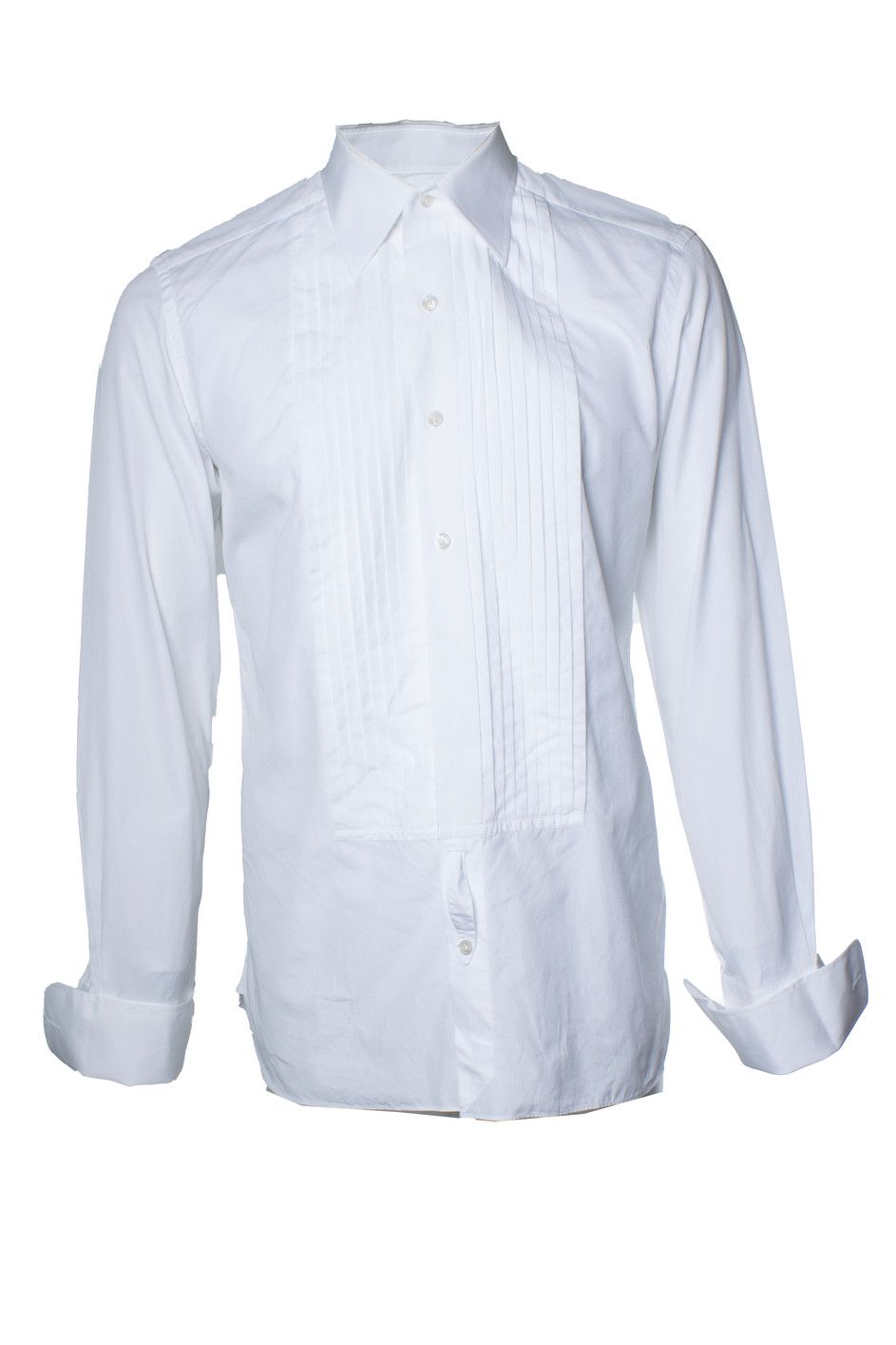 Tom Ford Tom Ford, Tuxedo pleated shirt in white Size US L / EU 52-54 / 3 - 2 Thumbnail