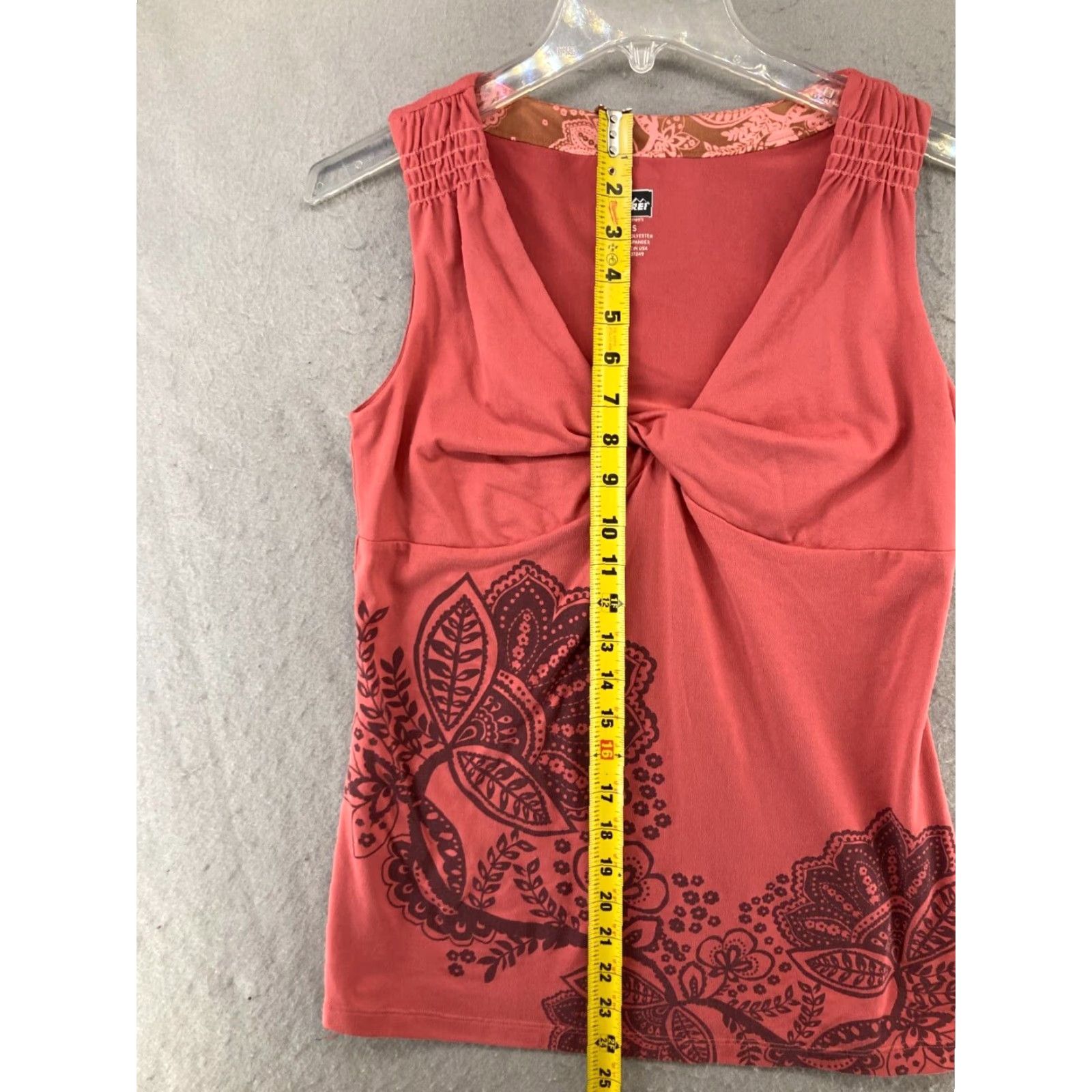 Vintage REI Womens Shirt Small Orange Paisley Floral Boho Outdoor Size S / US 4 / IT 40 - 3 Thumbnail