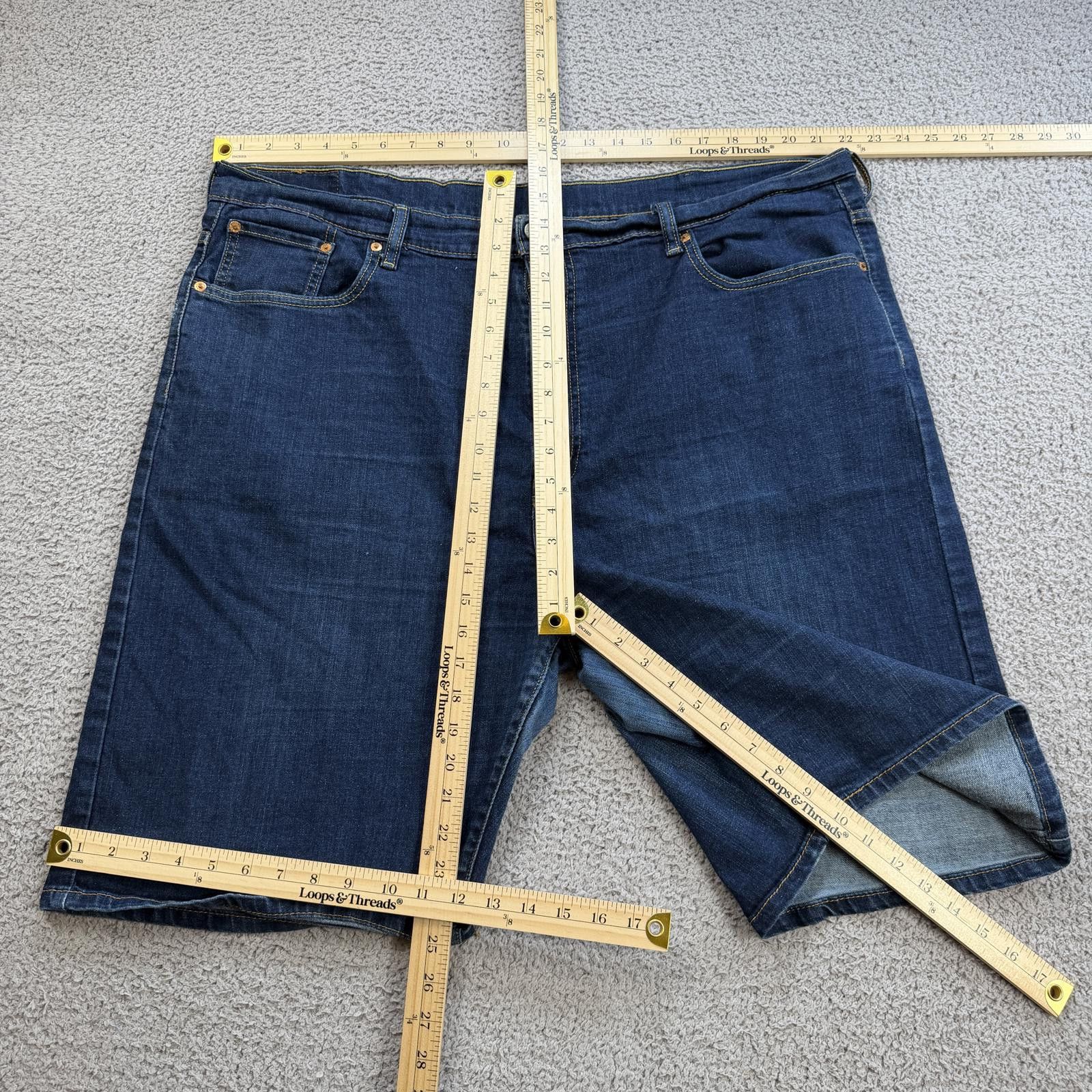 Levi's Levis 569 Loose Fit Denim Shorts Mens 44 Blue Baggy Casual Size US 44 / EU 60 - 3 Thumbnail