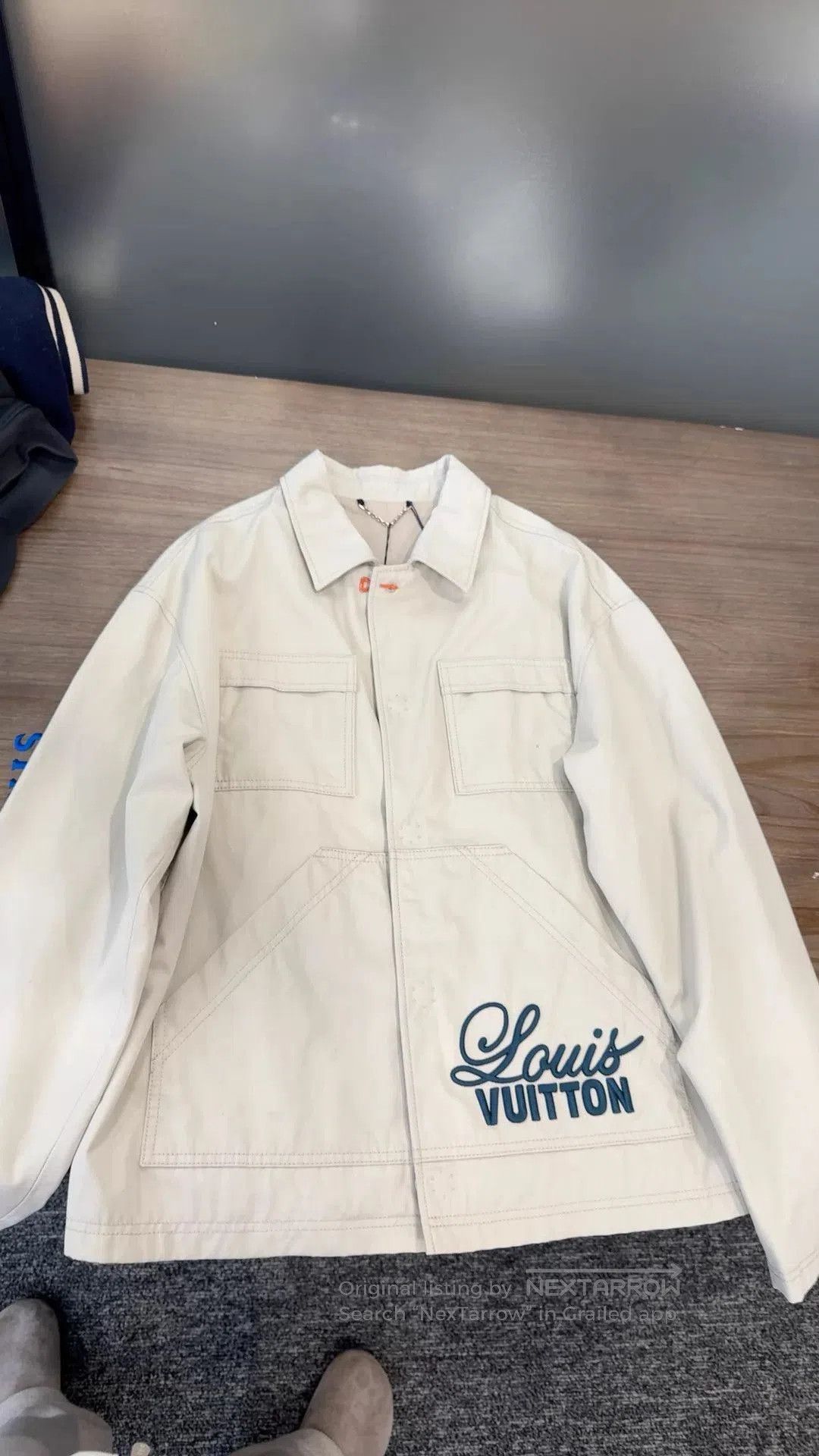 Louis Vuitton White Collared Utility Jacket. Size US M / EU 48-50 / 2 - 1 Thumbnail