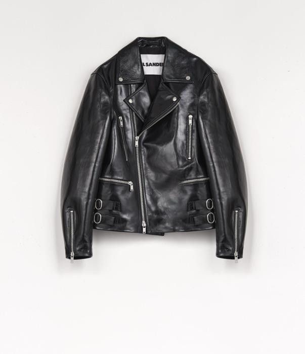 Jil Sander o1w1db10825 Biker Jacket in Black Size S / US 4 / IT 40 - 1 Thumbnail
