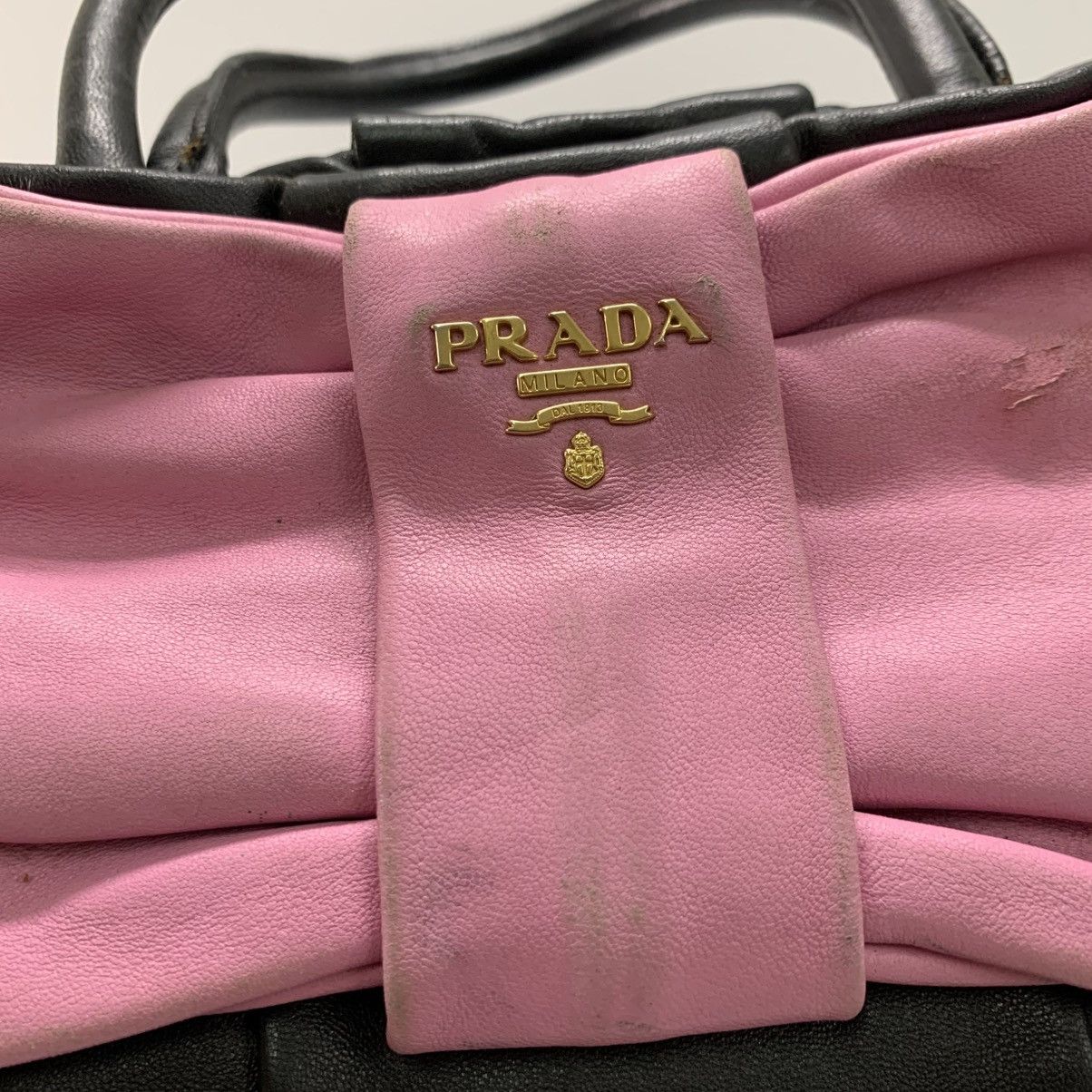 Prada Prada Lambskin Leather Handbag Size ONE SIZE - 6 Thumbnail