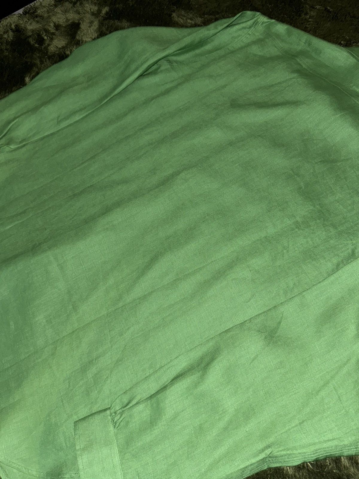 Needles [XL] NEEDLES JAPAN linen cotton blended work shirts green Size US XL / EU 56 / 4 - 12 Thumbnail