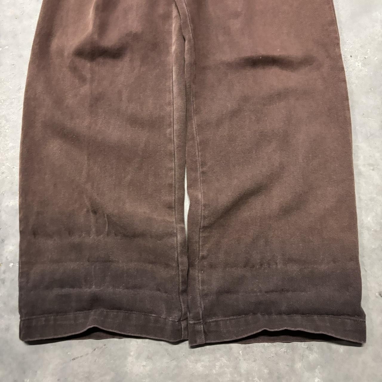 Japanese Brand × Vintage Crazy Vintage Y2K/2000s Faded Brown Casual Pants! Size US 28 / EU 44 - 6 Thumbnail