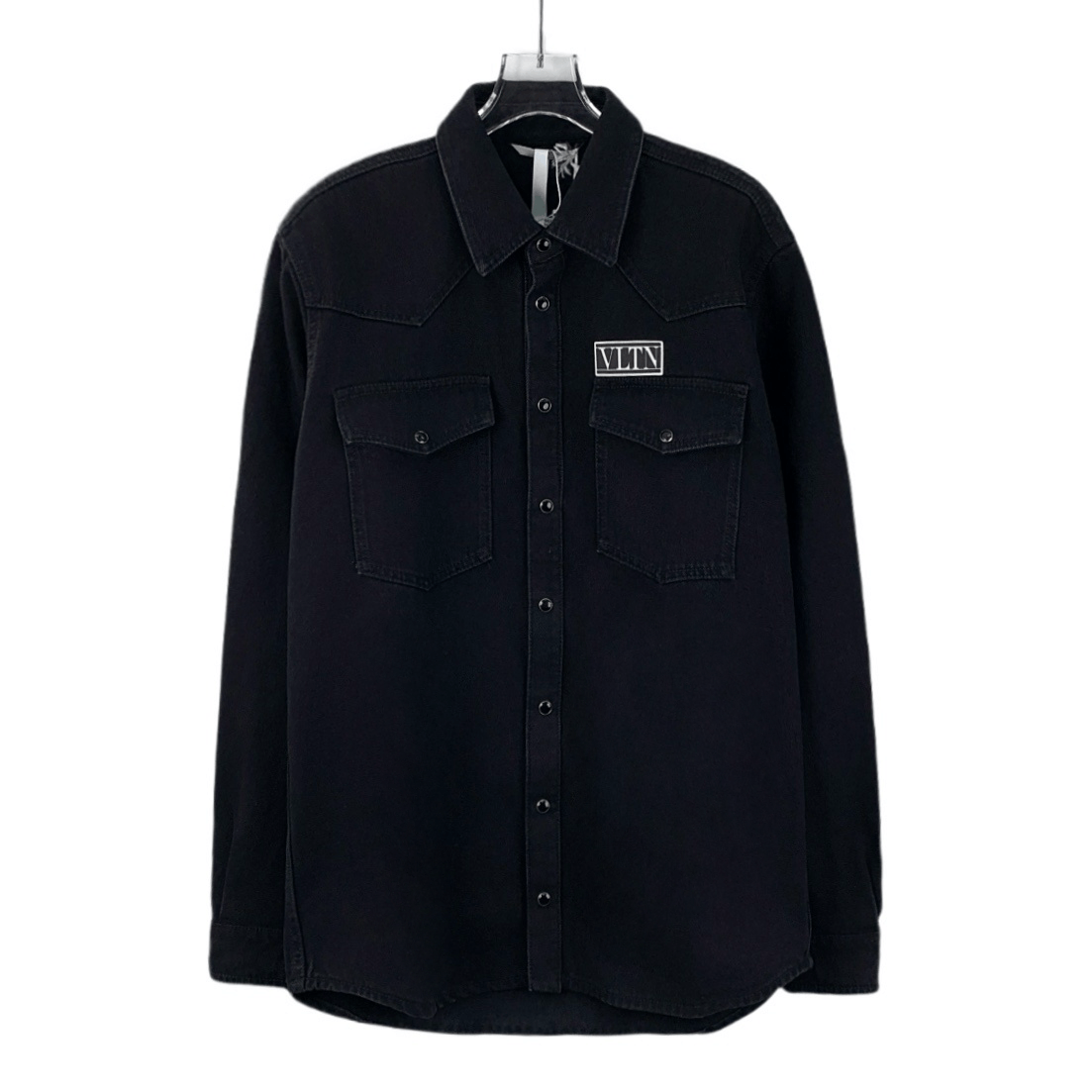 Valentino Valentino Jacket – Black Cotton Denim (Size XS) Size XS / US 0-2 / IT 36-38 - 1 Thumbnail
