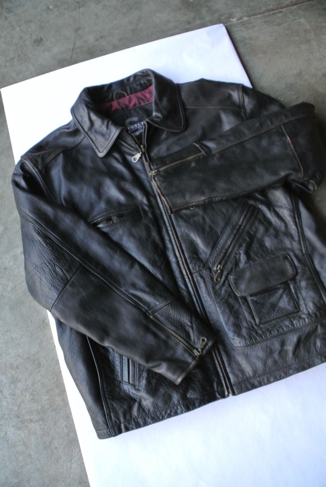 Other Vintage black leather jacket Size US XL / EU 56 / 4 - 2 Thumbnail