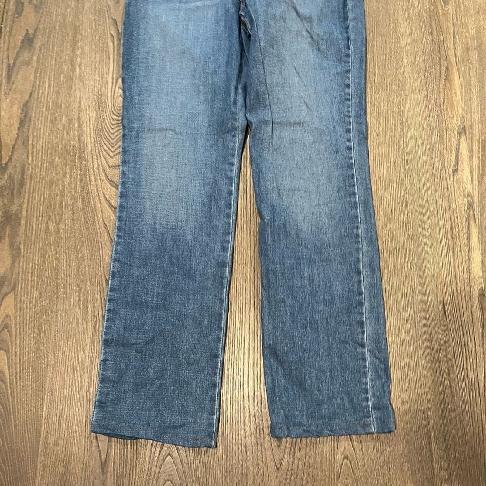Lee Lee Girls Relaxed Fit Straight Leg Mid Rise Belted 10 Long Size 32" / US 10 / IT 46 - 2 Thumbnail
