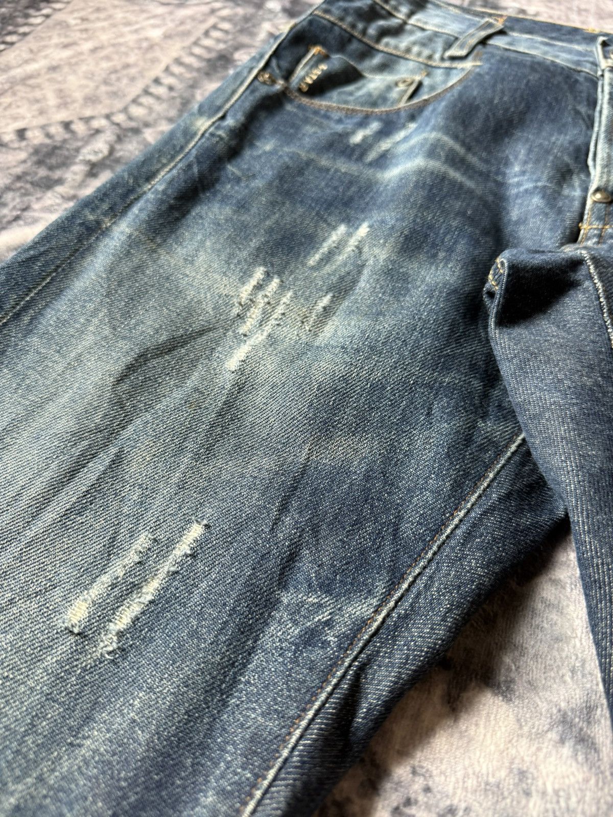 G-Star G Star Raw Distressed Radar Slim Stacked Jeans Size US 28 / EU 44 - 9 Thumbnail