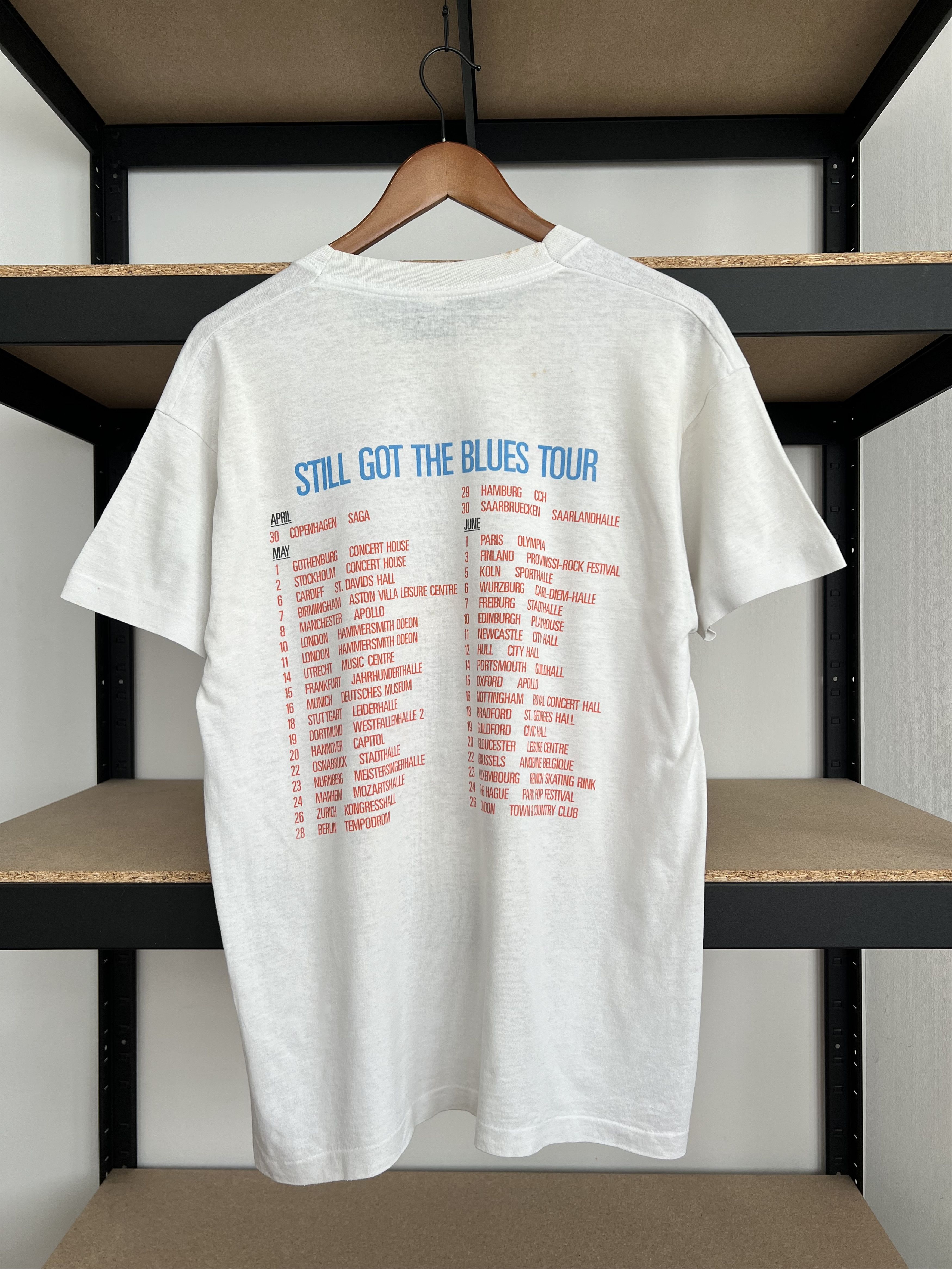 Band Tees Vintage 1990 Gary Moore With The Midnight Blues Band T-shirt Size US M / EU 48-50 / 2 - 2 Thumbnail
