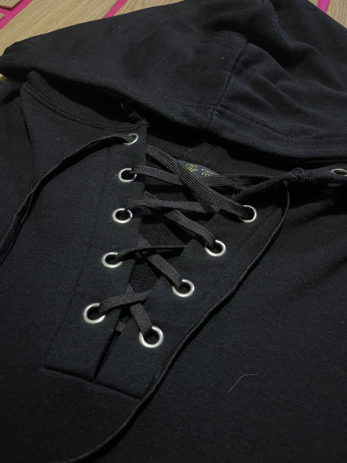 Le Grande Bleu (L.G.B.) Y2K HOODIES with rope motif on the neck Size US L / EU 52-54 / 3 - 4 Thumbnail
