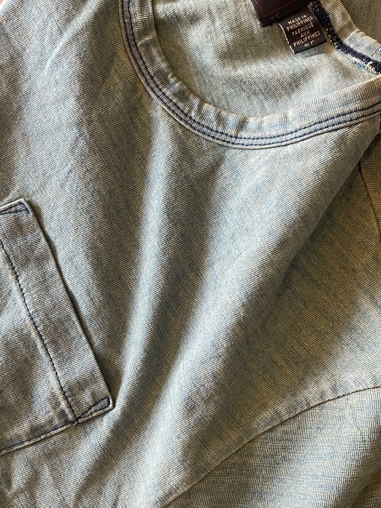 RRL Ralph Lauren RRL Indigo Heavy Washed Tee Size US L / EU 52-54 / 3 - 6 Thumbnail