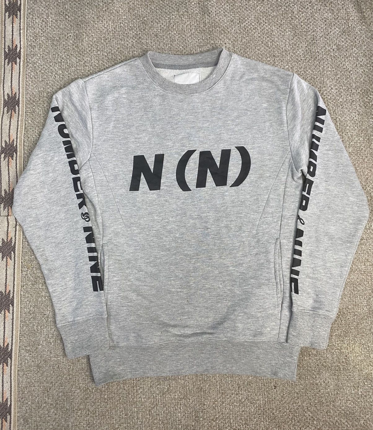 image of Number N Ine Number (N)Ine Sweatshirt in Grey, Men's (Size Small)