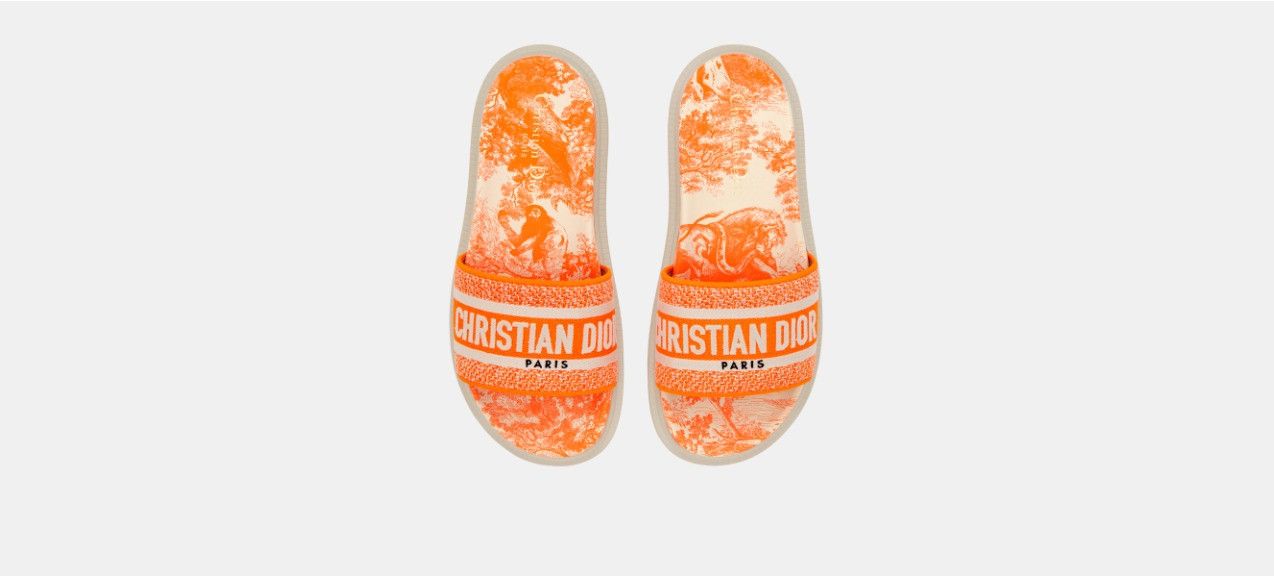 Dior o1w1db10724 Dway Slides in Orange/White Size US 8 / IT 38 - 4 Thumbnail