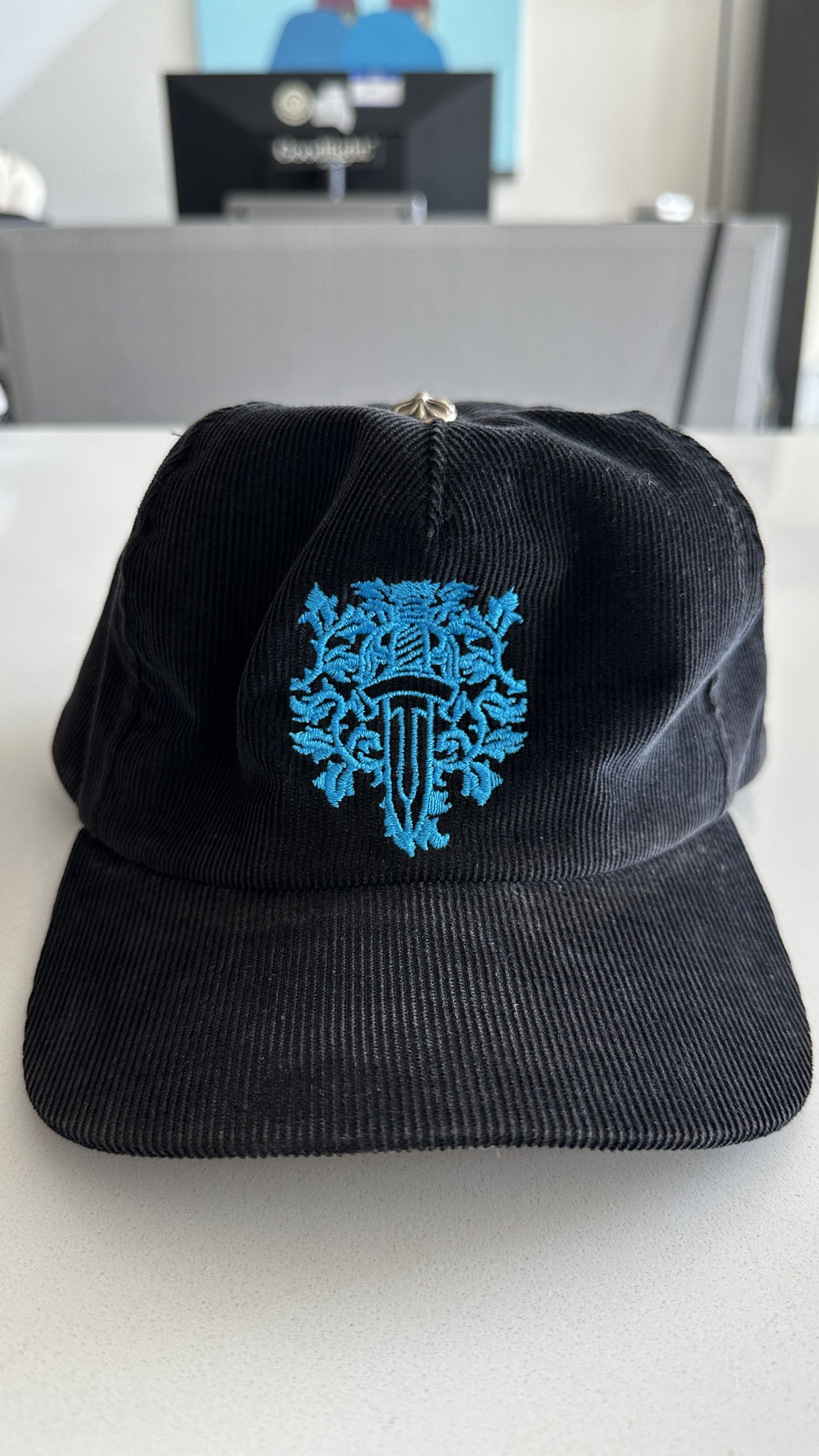 Chrome Hearts Chrome Hearts Corduroy Dagger Hat Blue | Grailed