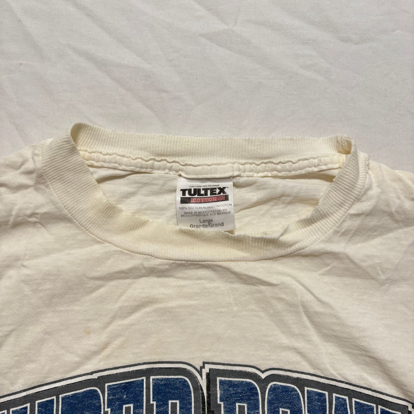 Tultex VTG Y2K Super Bowl Rams Distressed Graphic T-Shirt White L Size US L / EU 52-54 / 3 - 3 Thumbnail